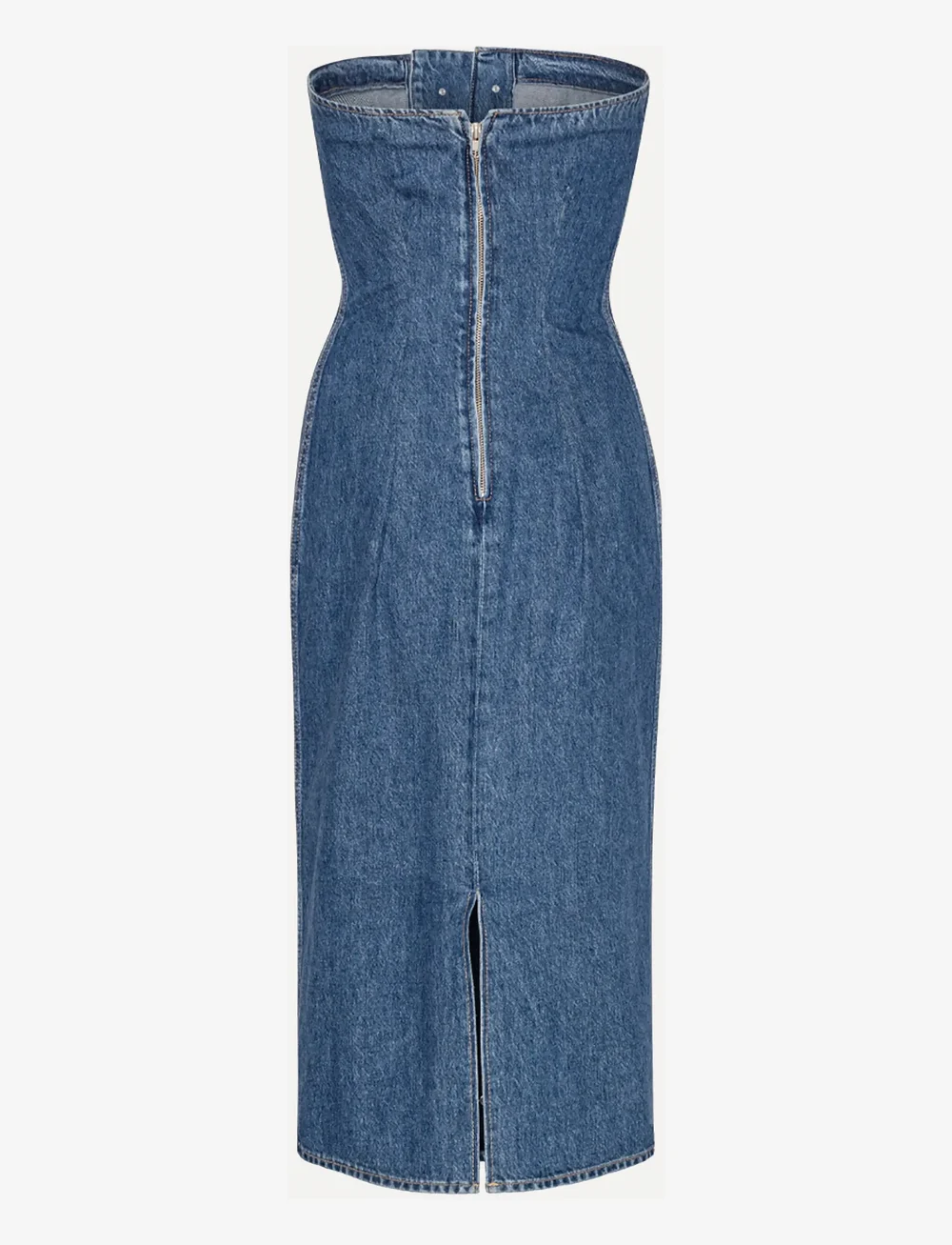 ROTATE Birger Christensen - Denim Button Detail Dress - etuikleider - medium blue denim - 2