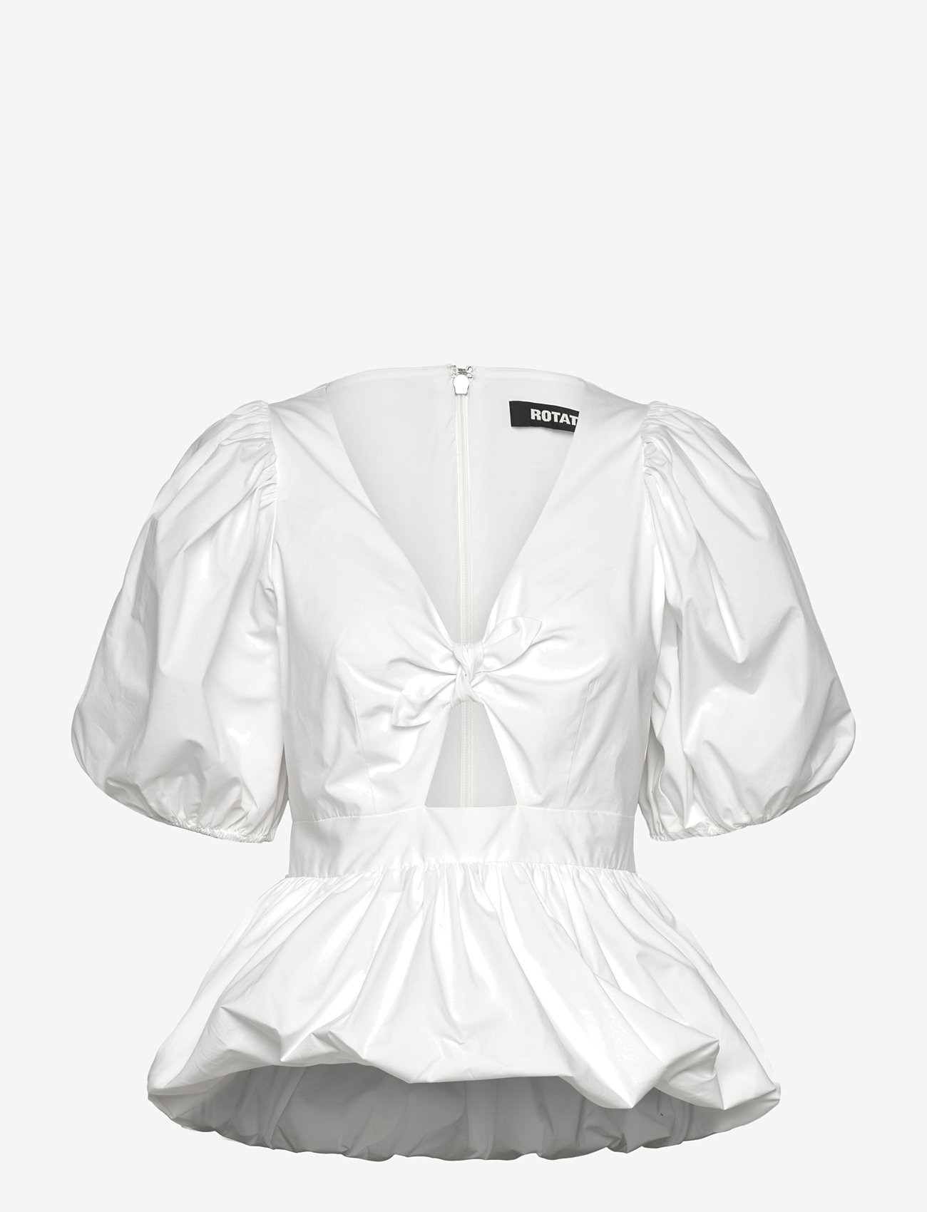 ROTATE - PUFF SLEEVE BUBBLE TOP - bright white - 1
