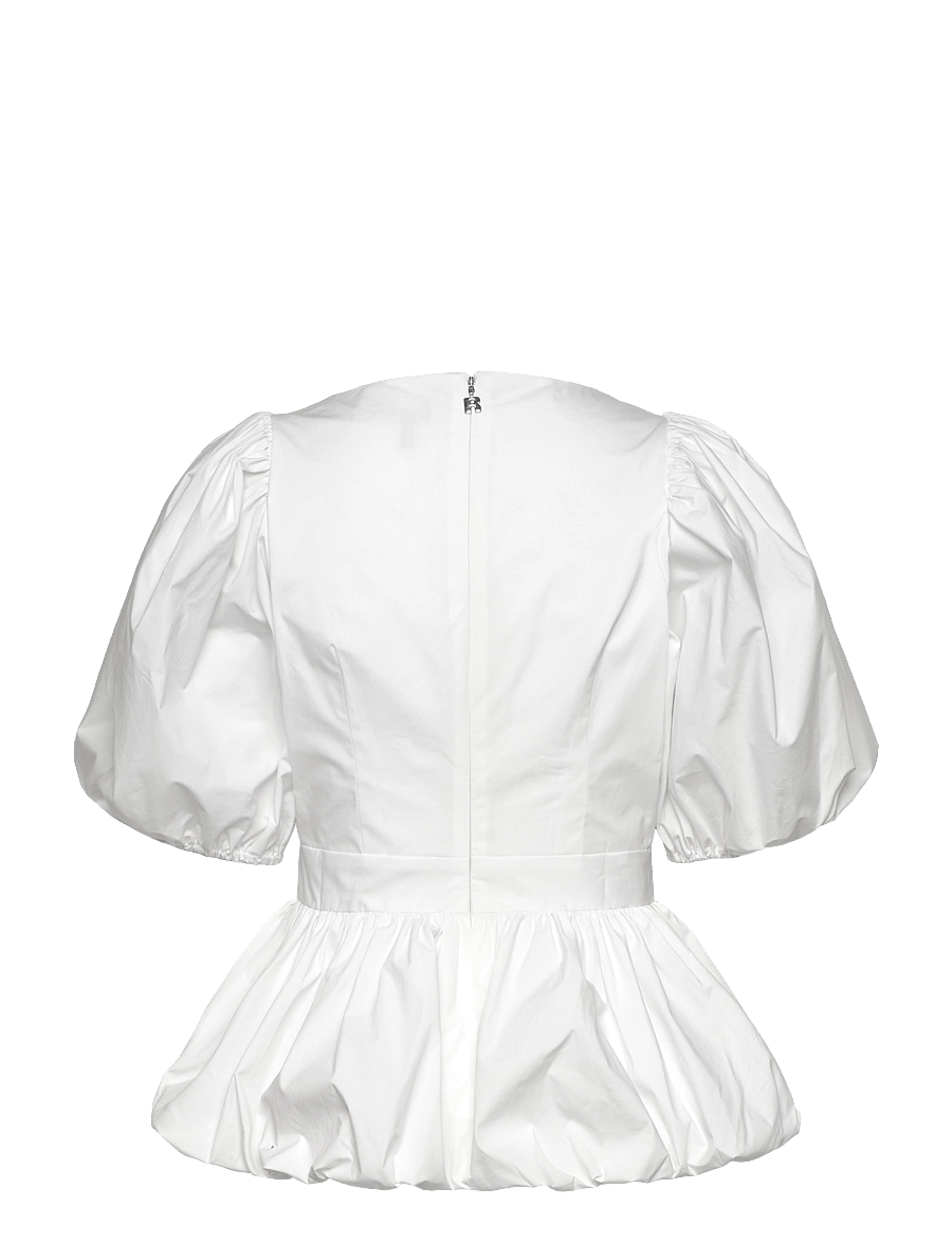 ROTATE - Puff Sleeve Bubble Top - bright white - 2