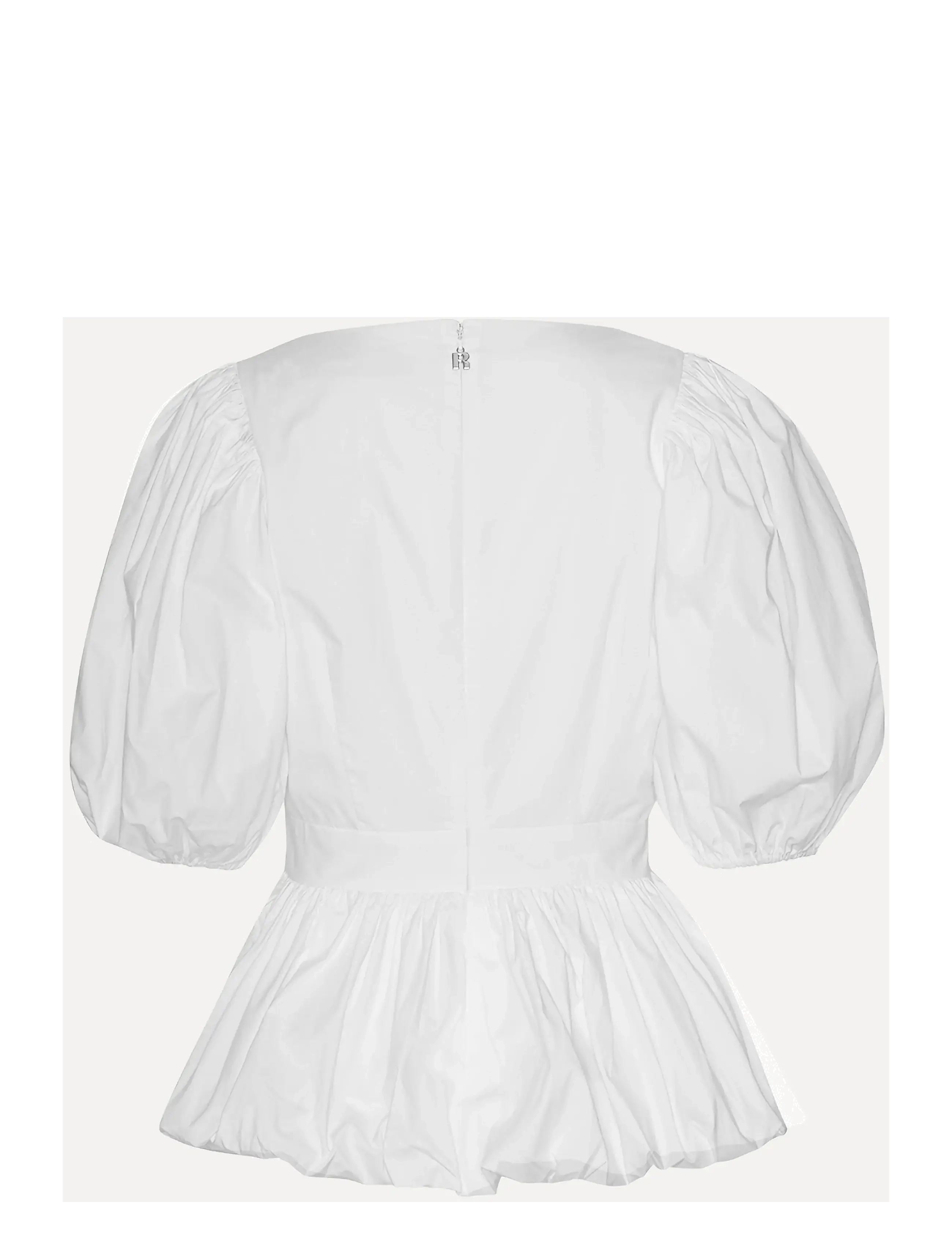 ROTATE - PUFF SLEEVE BUBBLE TOP - bright white - 3