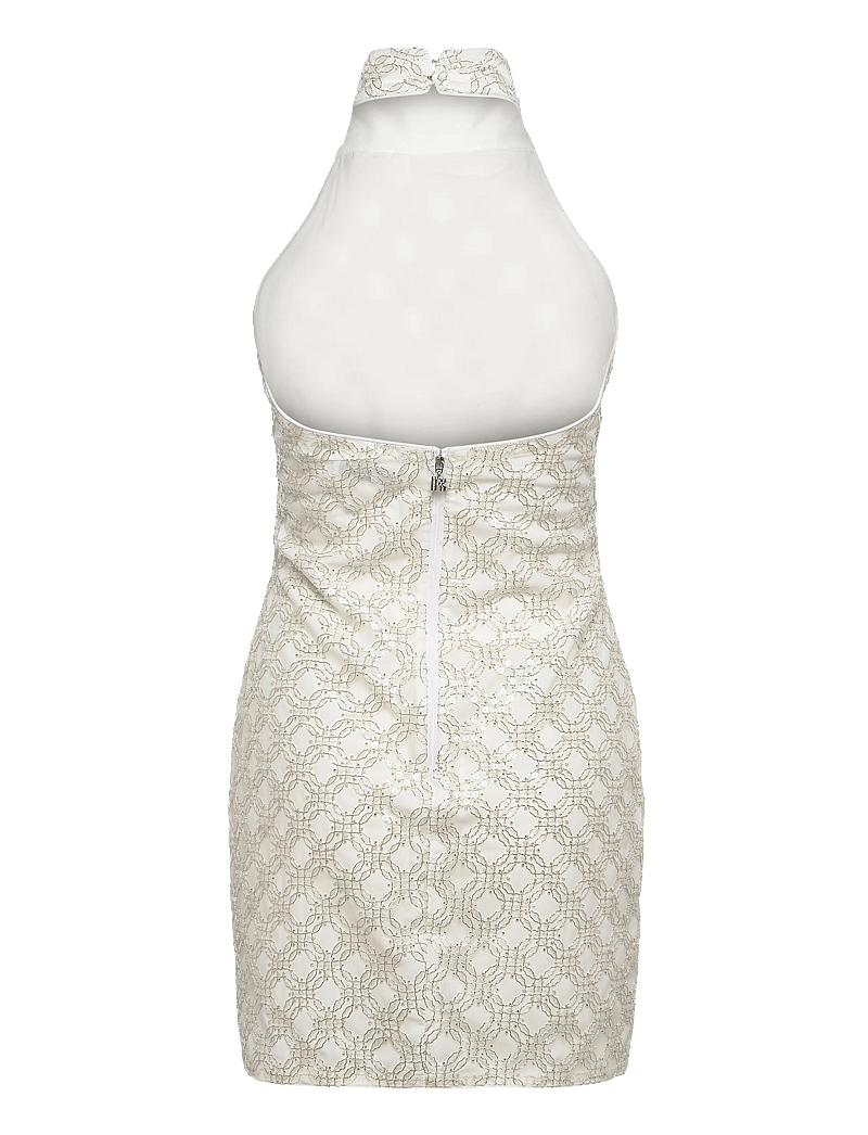 ROTATE Birger Christensen - BEADED HALTERNECK DRESS - konfirmationstøj - egret - 1