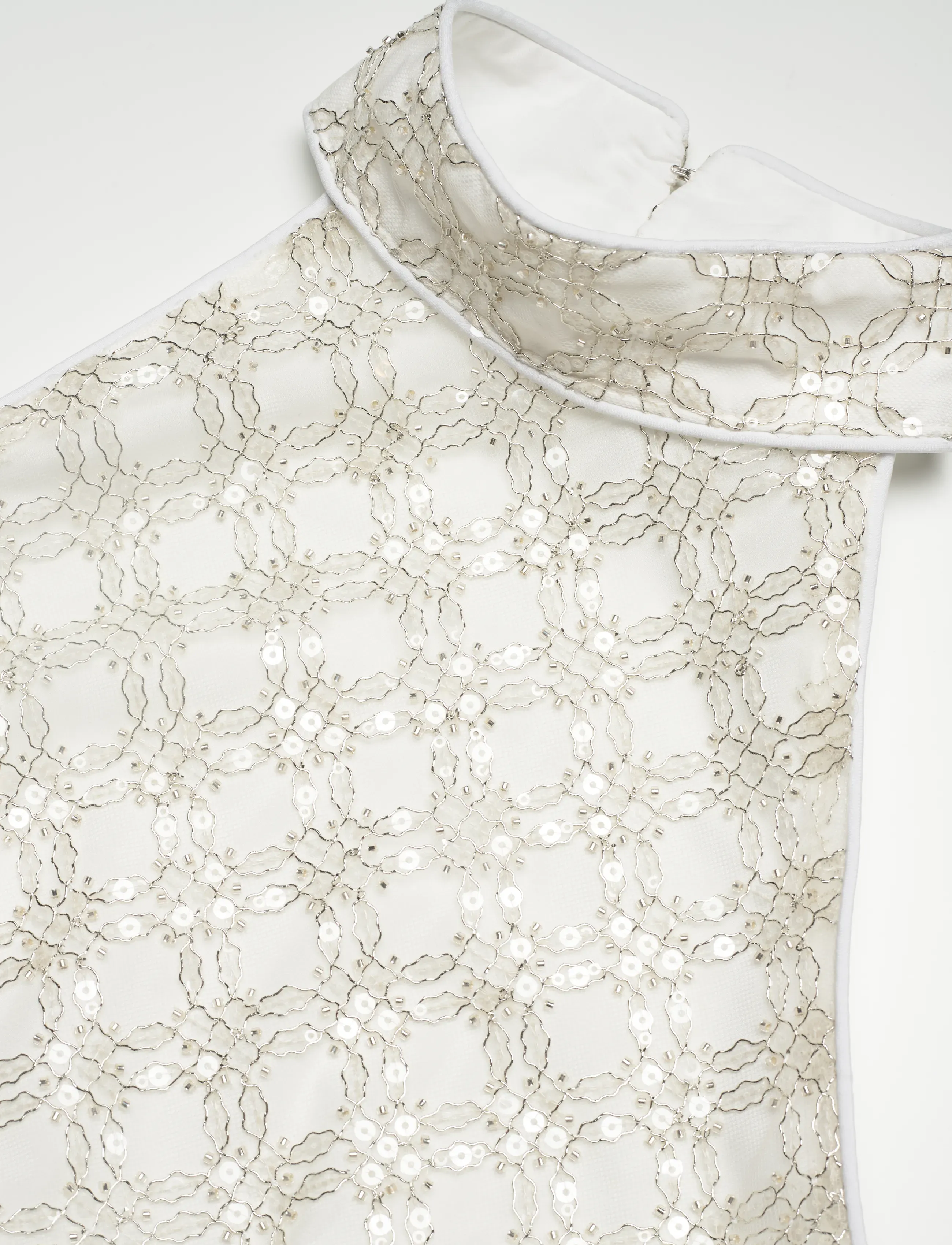ROTATE - BEADED HALTERNECK DRESS - konfirmationstøj - egret - 2