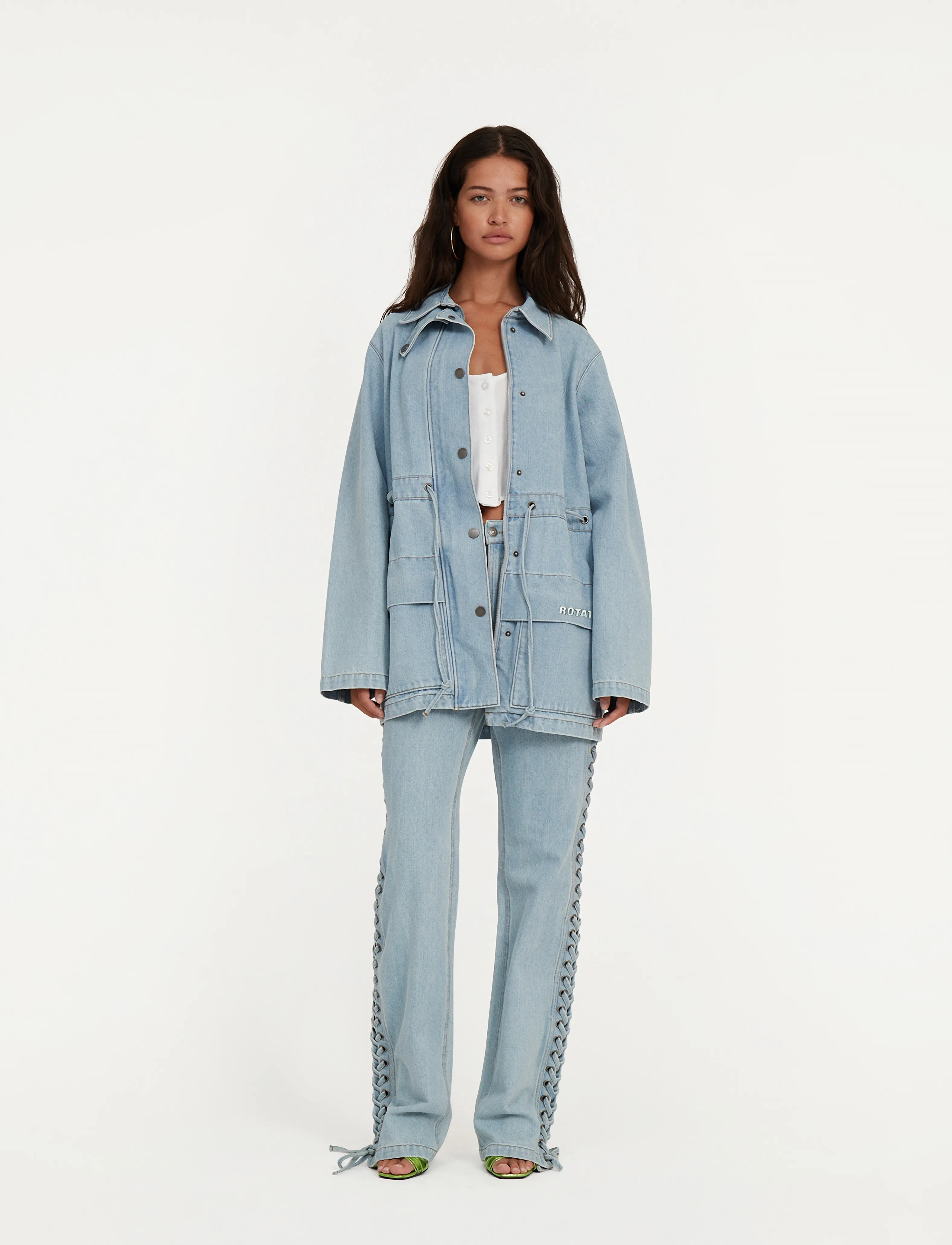 ROTATE Laced Denim Jacket (OTA1141821468) - Denim jackets - Boozt.com