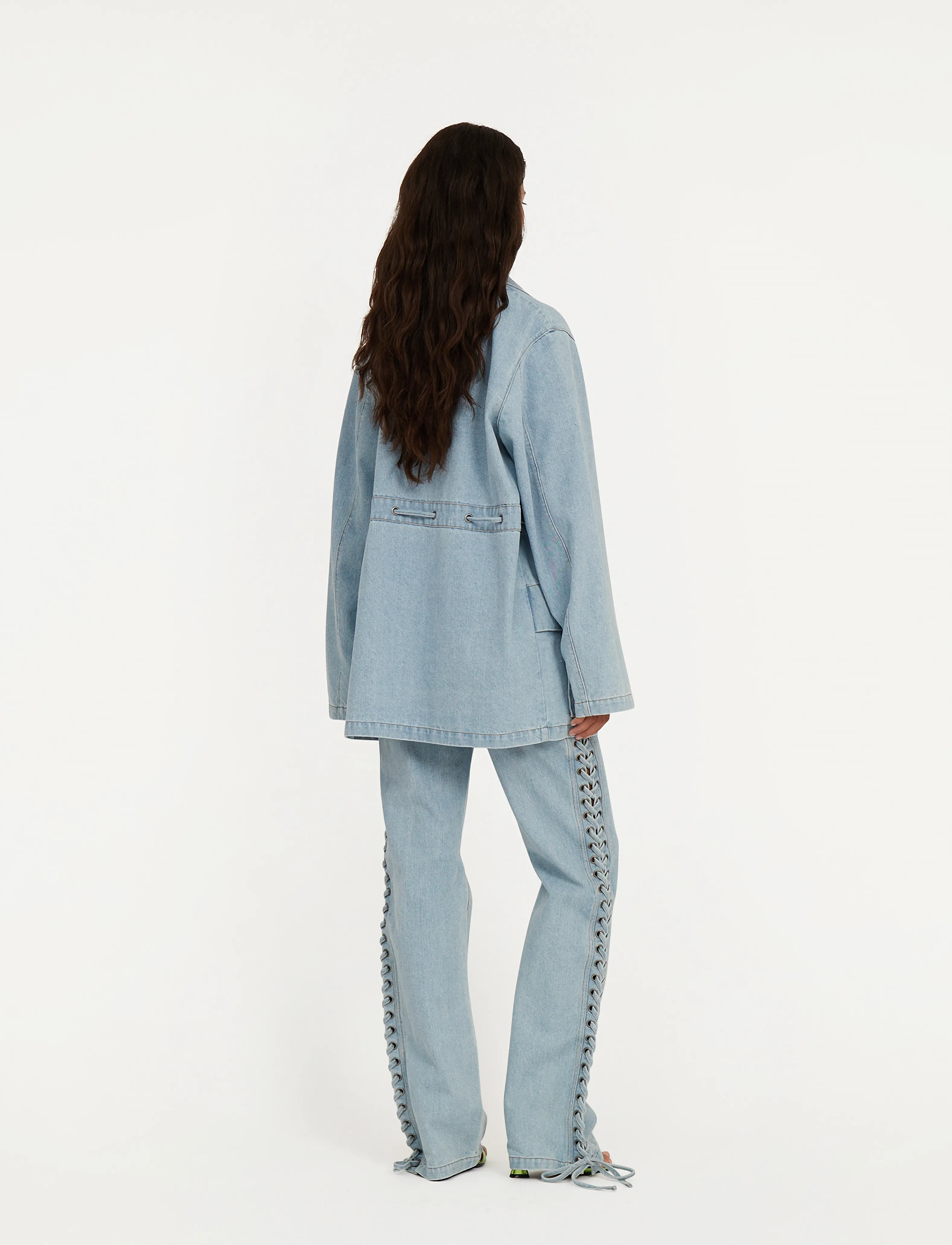ROTATE - Laced Denim Jacket - light blue denim - 5