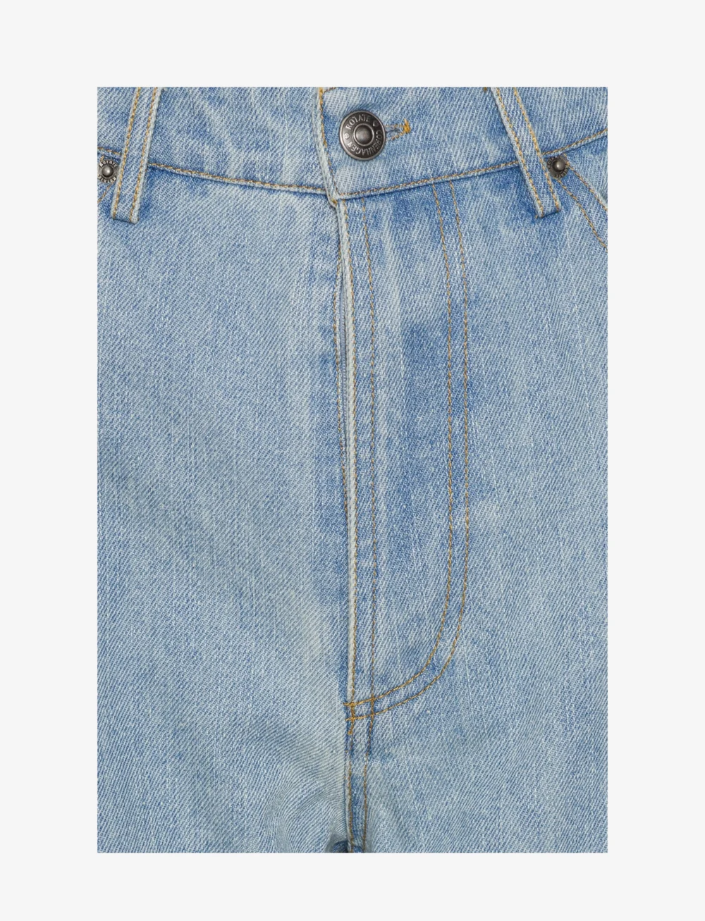 ROTATE Birger Christensen - Laced Straight Leg Jeans - straight jeans - light blue denim - 4