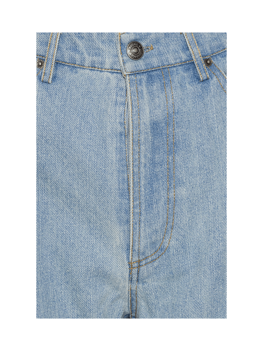 ROTATE - Laced Straight Leg Jeans - light blue denim - 4