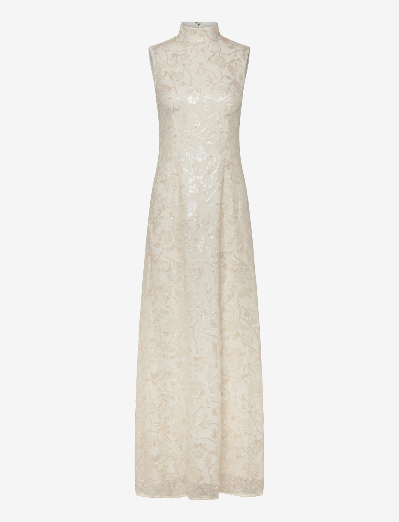 ROTATE - LACE SEQUIN MAXI DRESS - egret - 0