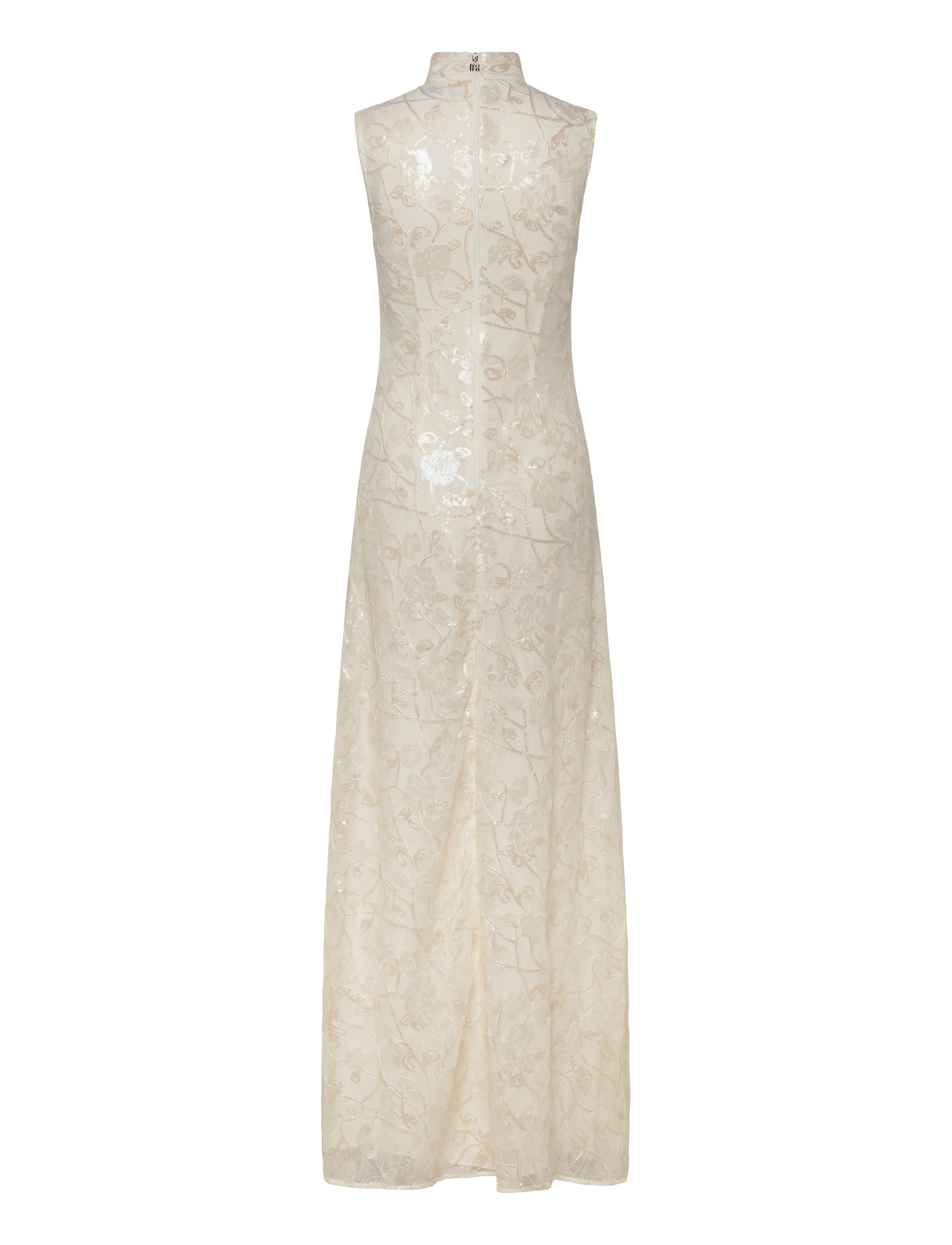 ROTATE - LACE SEQUIN MAXI DRESS - egret - 1
