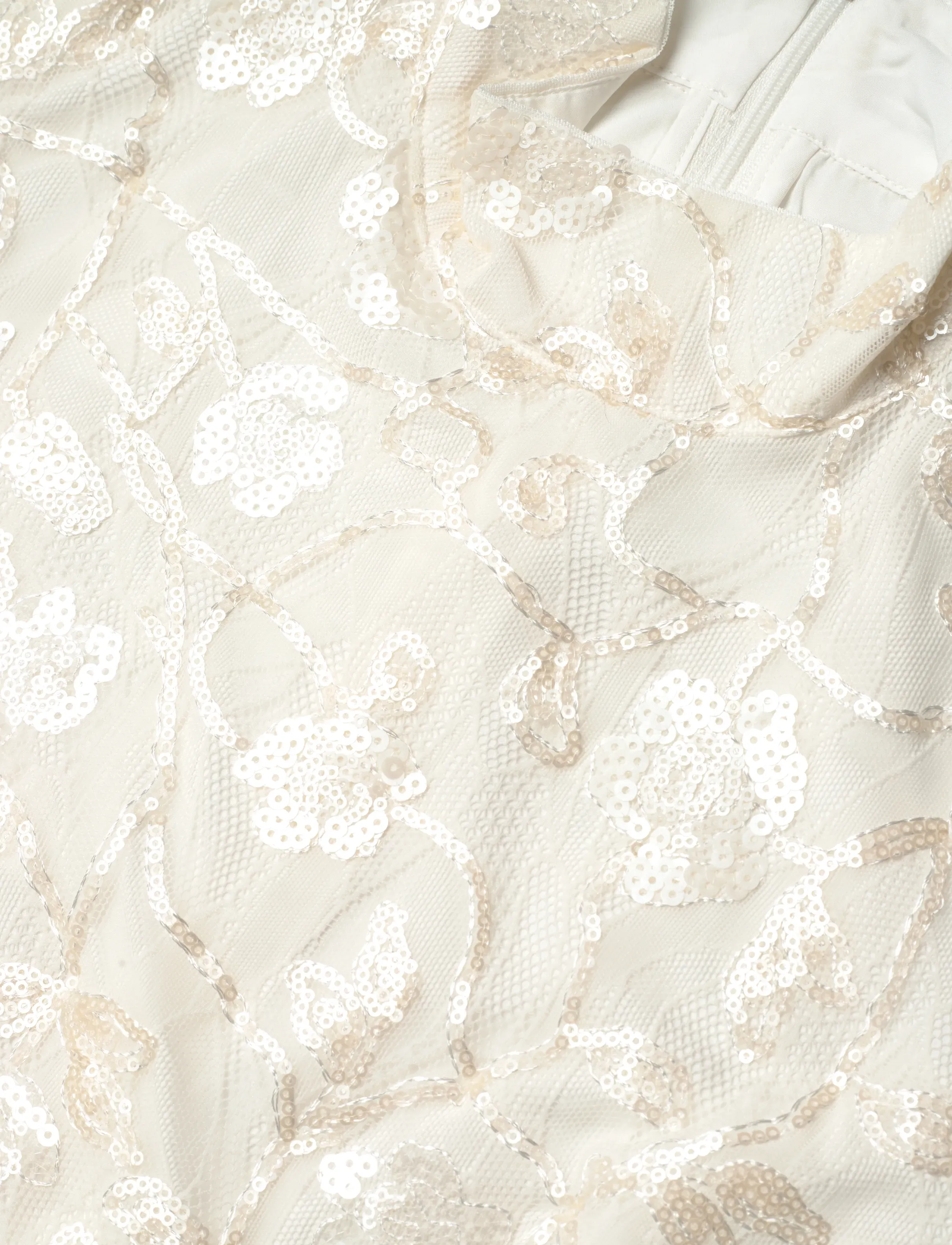ROTATE - LACE SEQUIN MAXI DRESS - egret - 2