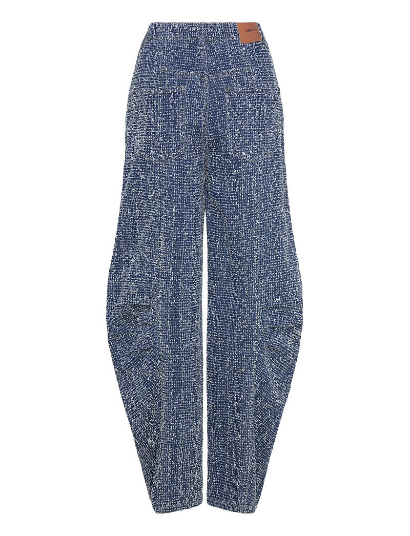 ROTATE Birger Christensen - DENIM LOOSE FIT PANTS - hosen mit weitem bein - medium blue denim - 2