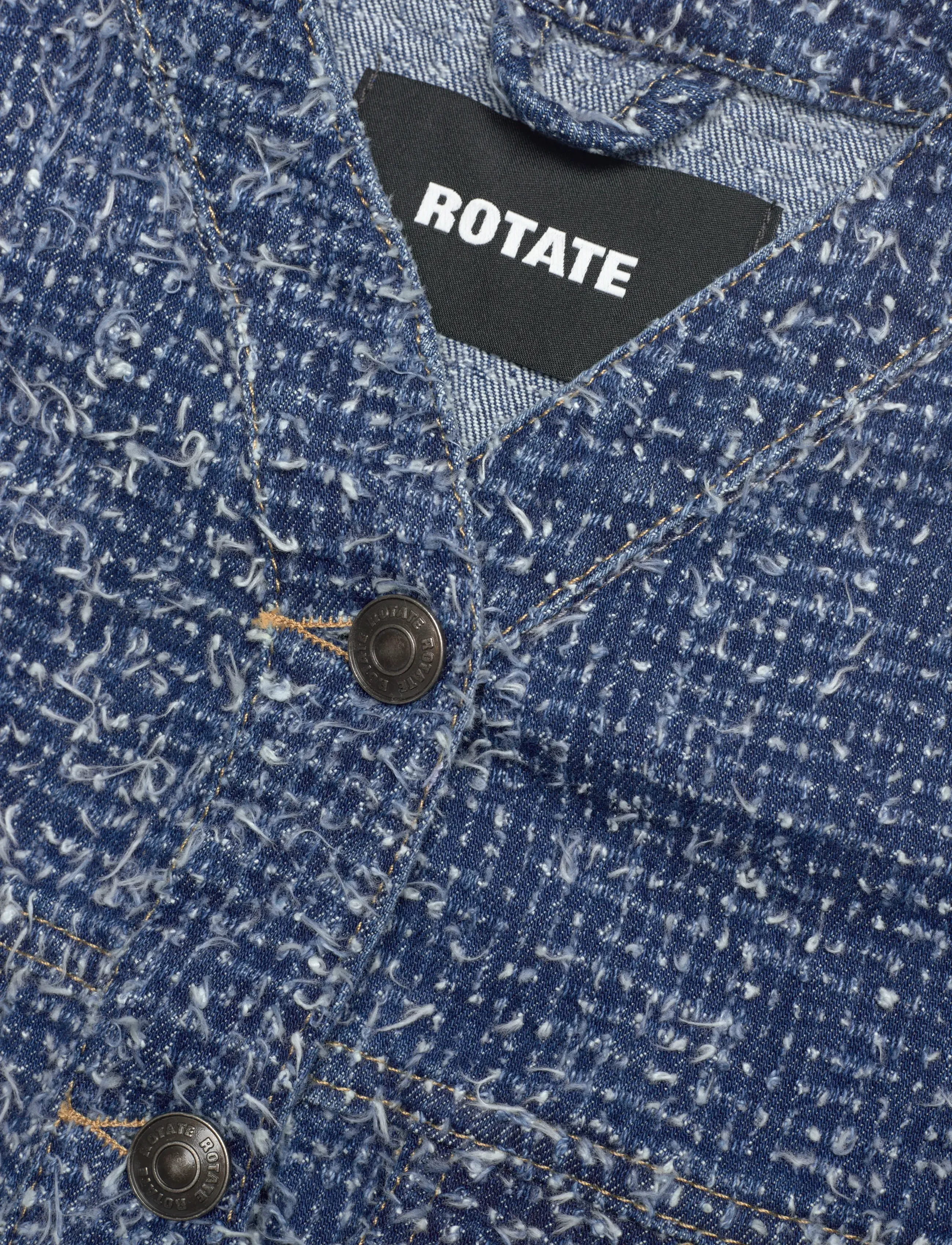 ROTATE - ROUND SLEEVE DENIM JACKET - kevättakit - medium blue denim - 5