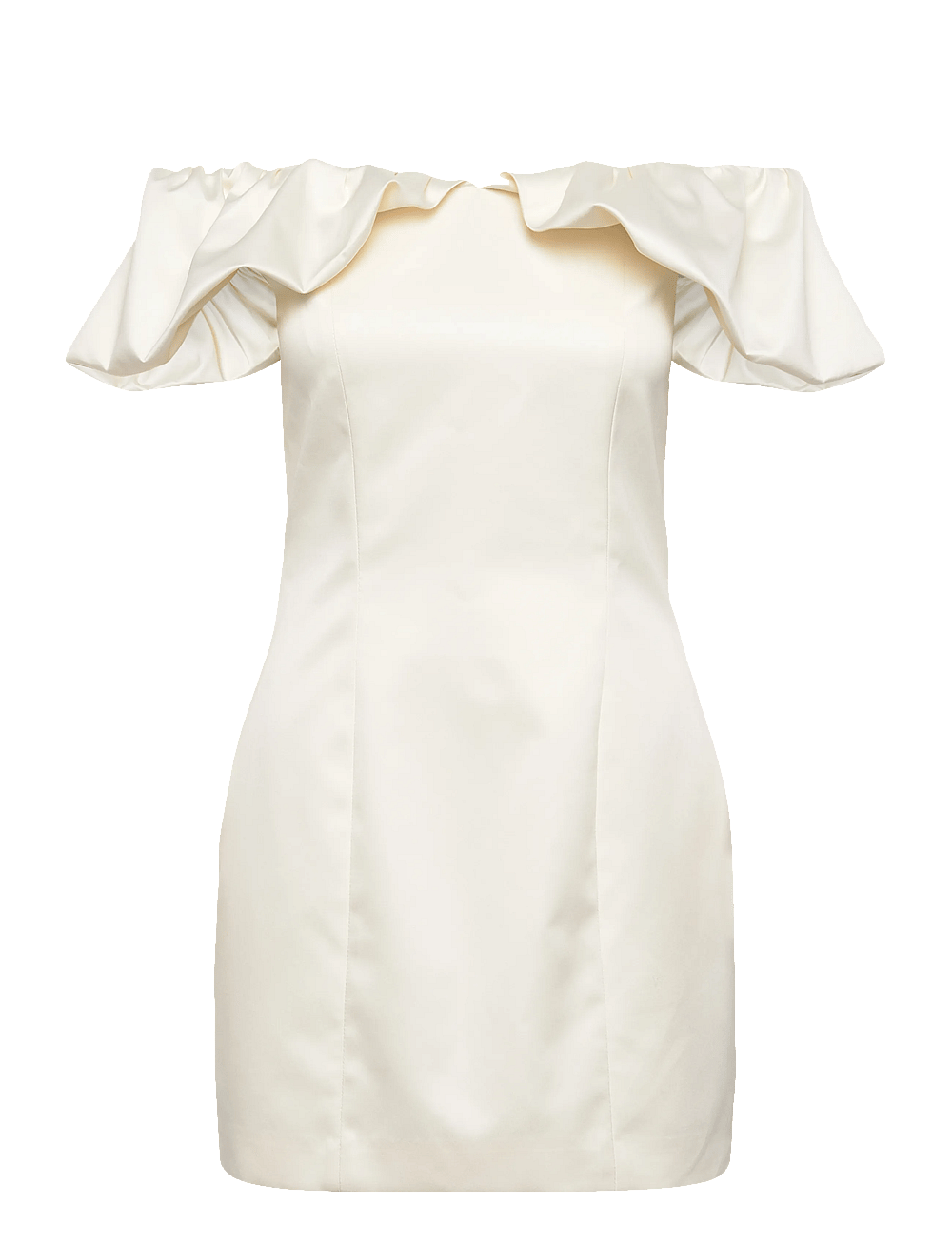 rotate off shoulder dress Off Shoulder Mini Dress Creme White