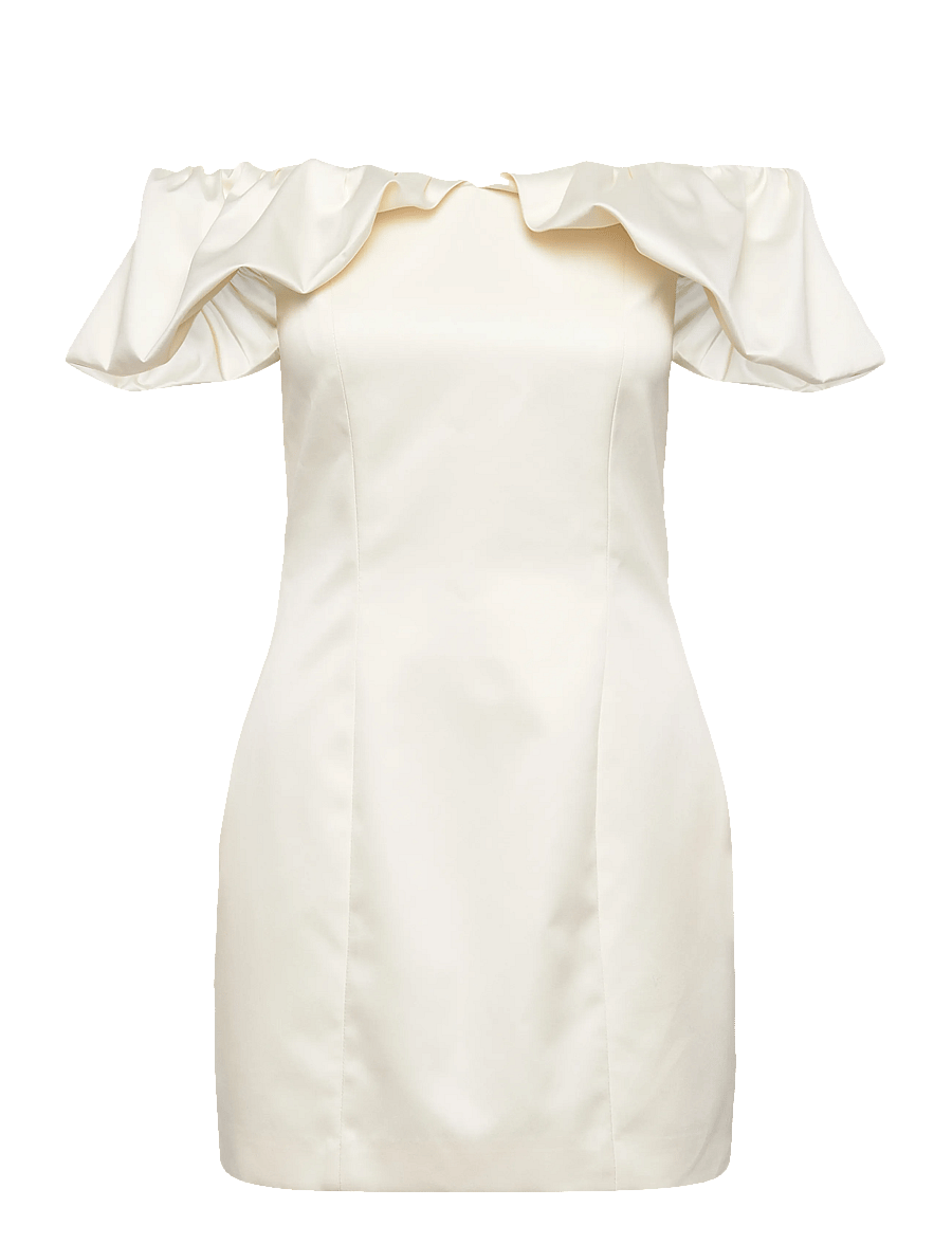 ROTATE - OFF-SHOULDER MINI DRESS - egret - 0