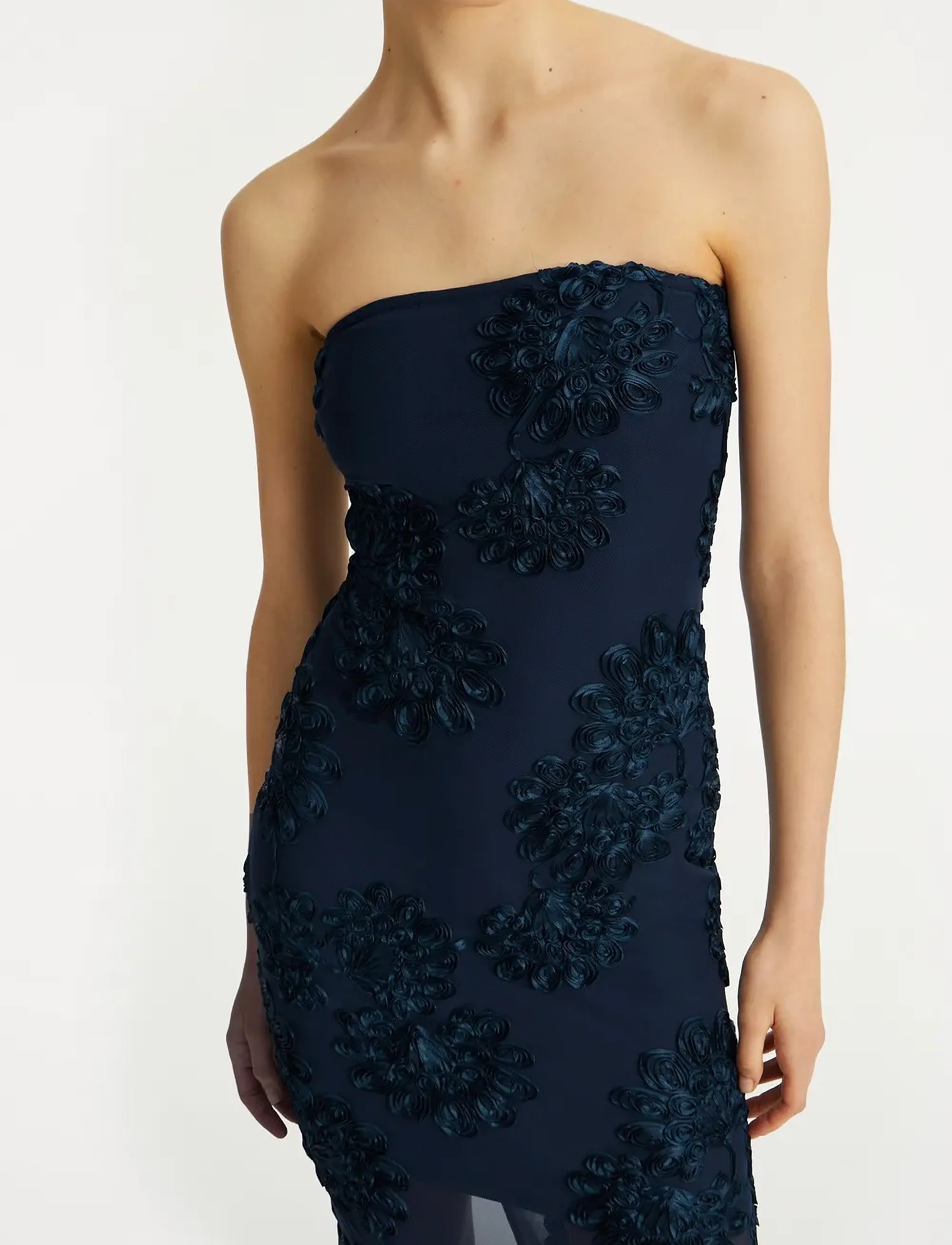 ROTATE - 3D MESH MAXI DRESS - blueprint - 4