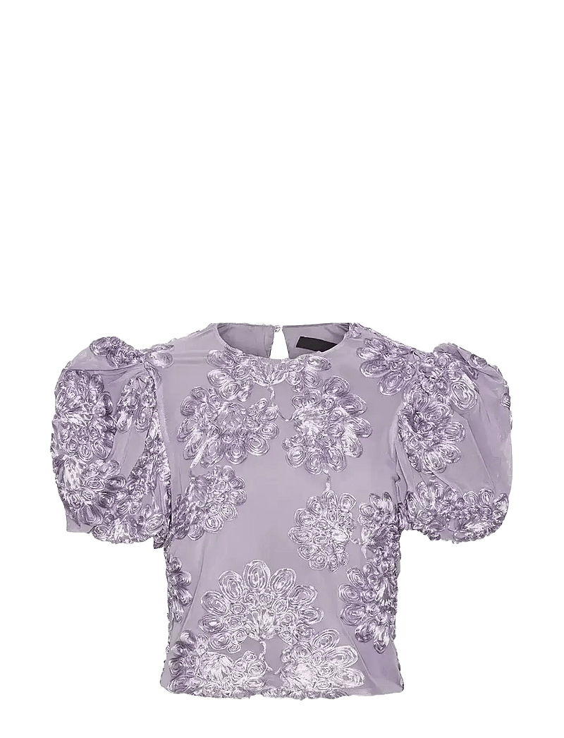 ROTATE Birger Christensen - 3D MESH SLEEVELESS TOP - kortærmede bluser - lavender aura - 1