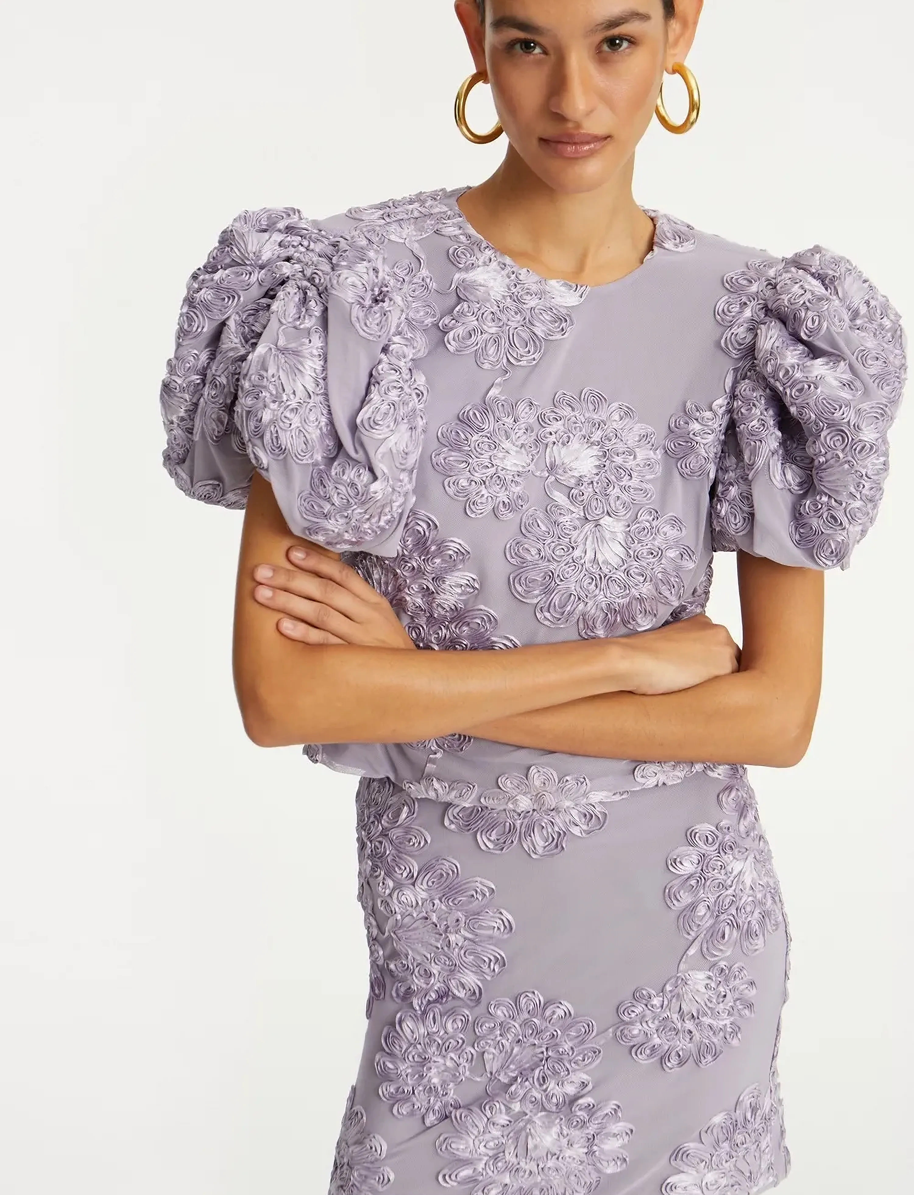 ROTATE - 3D MESH SLEEVELESS TOP - kurzämlige blusen - lavender aura - 4