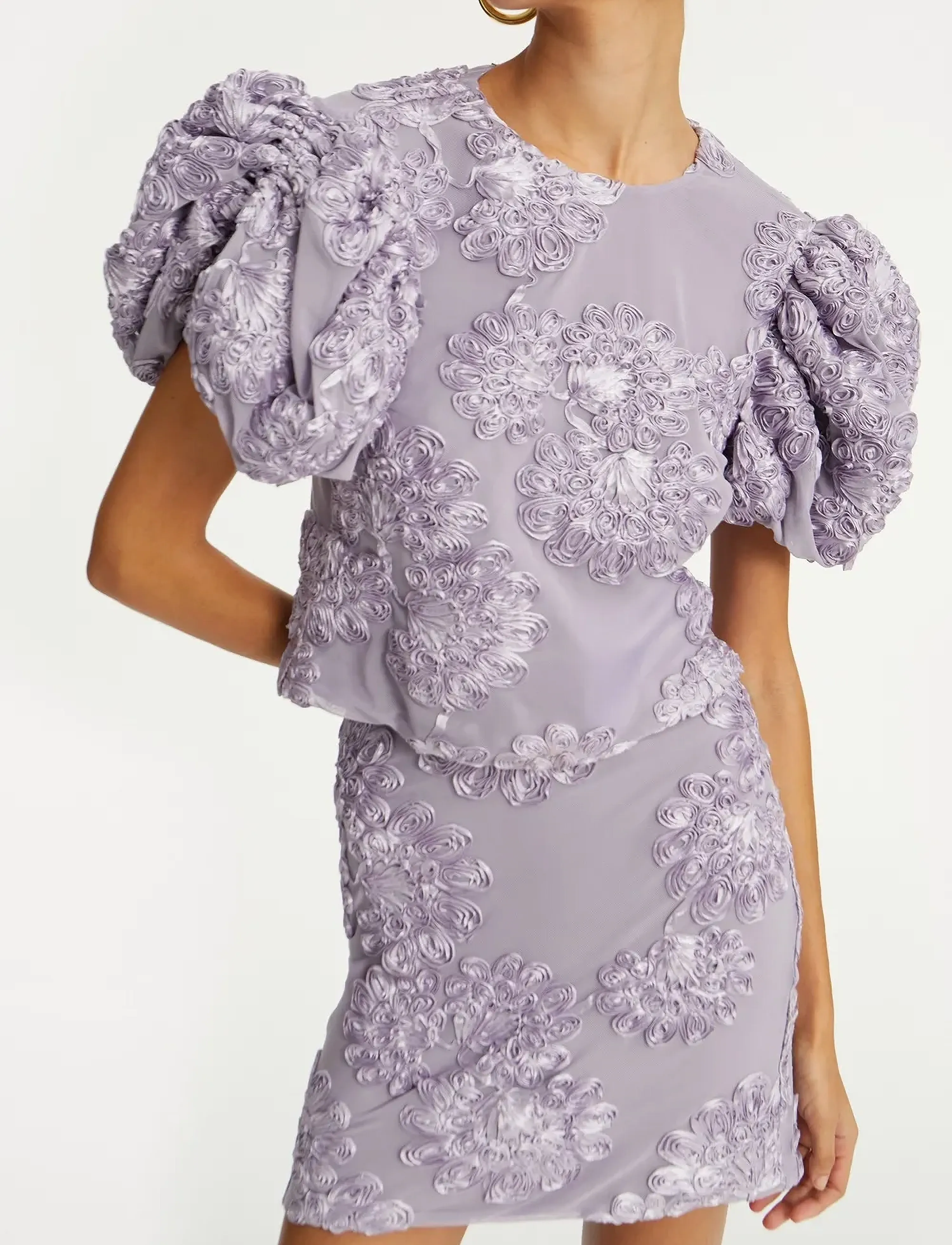 ROTATE - 3D MESH SLEEVELESS TOP - kurzämlige blusen - lavender aura - 5