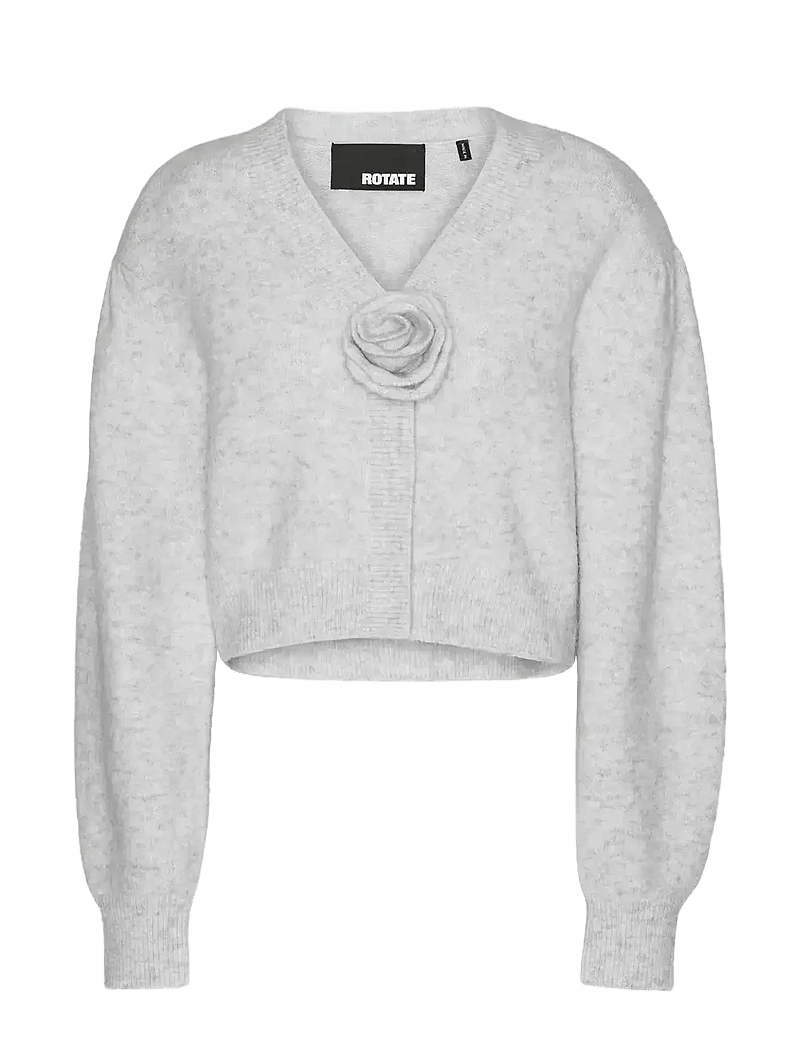 ROTATE Birger Christensen - KNIT PUFFSLEEVE CARDIGAN - kardiganid - snow white - 1