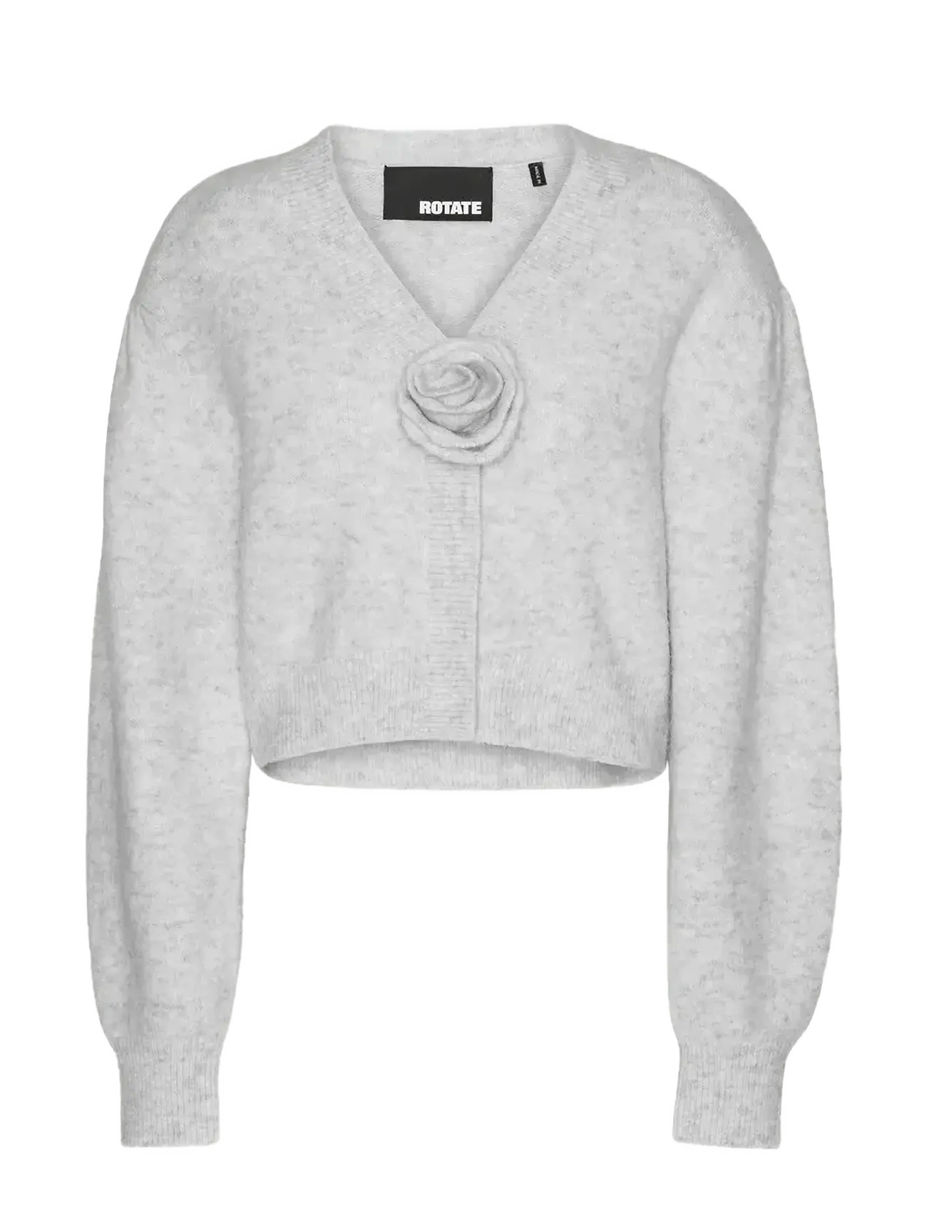 ROTATE KNIT PUFFSLEEVE CARDIGAN - Strik - SNOW WHITE / white