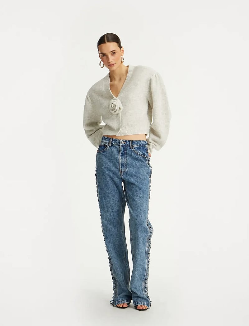 ROTATE Birger Christensen - KNIT PUFFSLEEVE CARDIGAN - kardiganid - snow white - 0