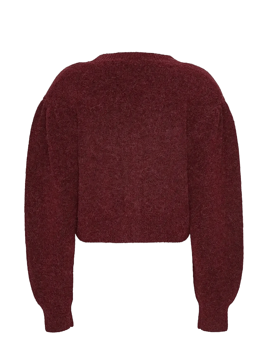 ROTATE - KNIT PUFFSLEEVE CARDIGAN - zinfandel - 2