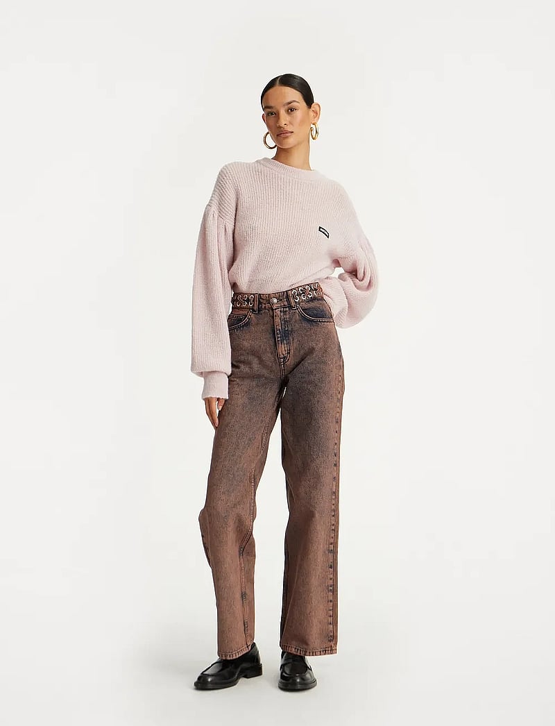 ROTATE Birger Christensen - KNIT PUFF CREWNECK - stickade tröjor - ballerina - 0