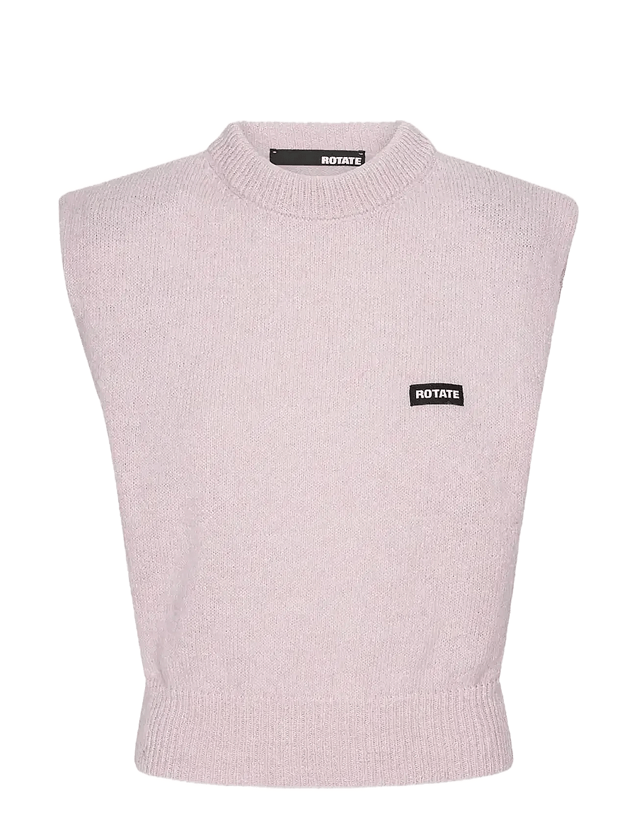 ROTATE - KNIT CROPPED VEST - jumpers - ballerina - 0