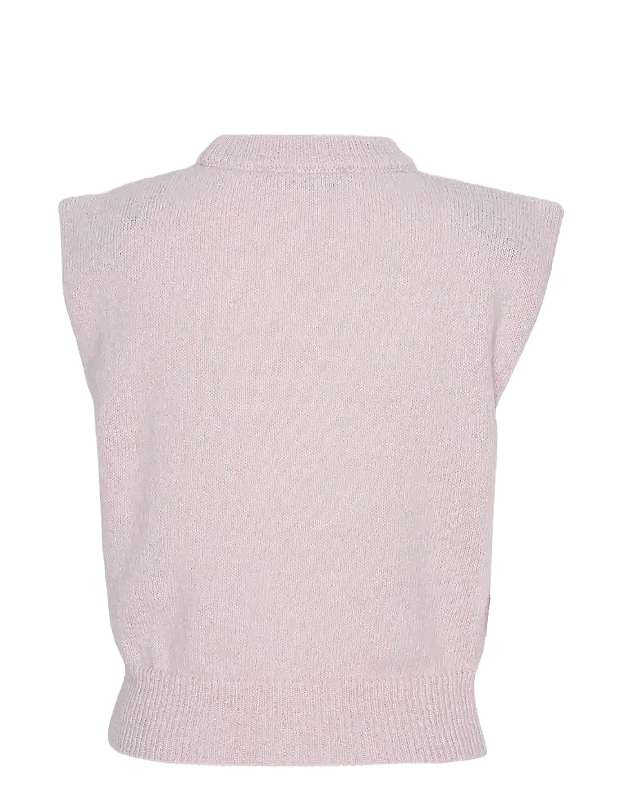ROTATE - KNIT CROPPED VEST - jumpers - ballerina - 1