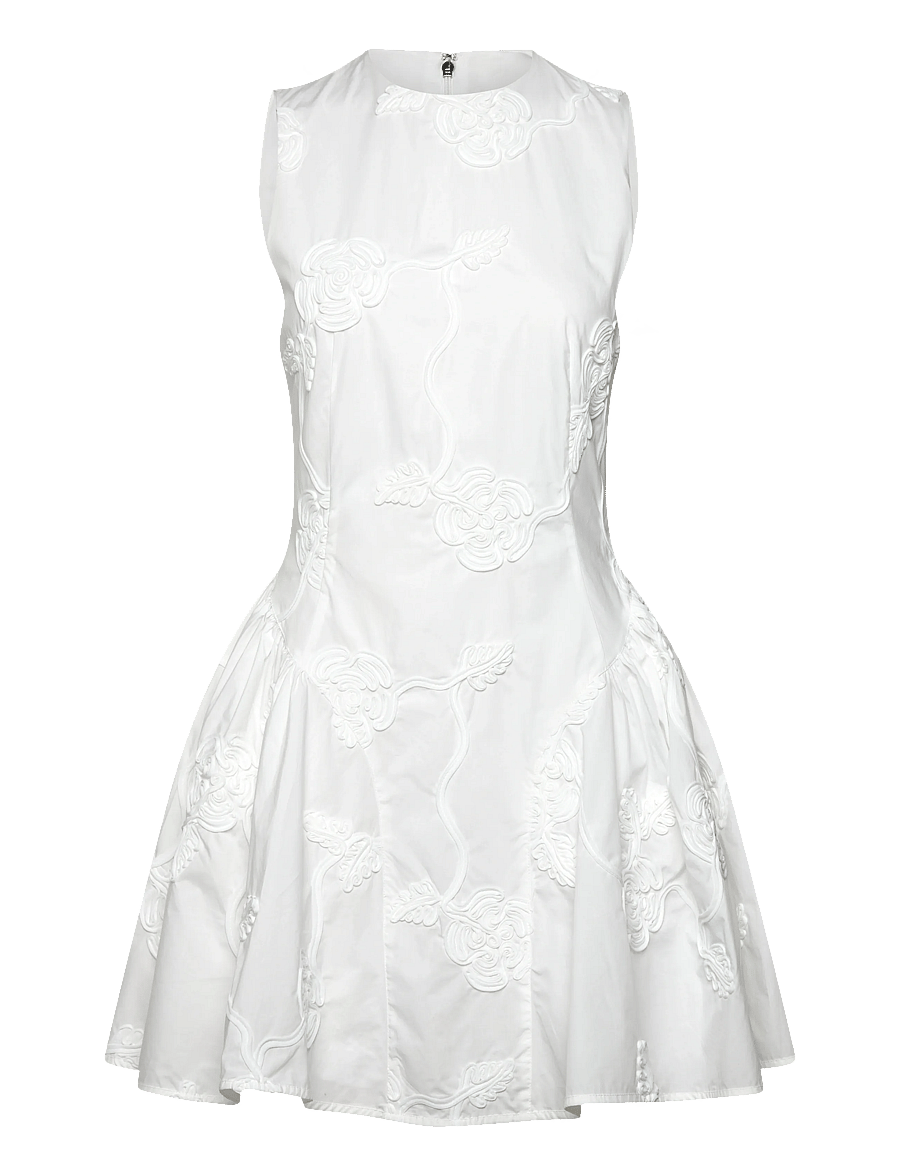 ROTATE - POPLIN MINI DRESS - bright white - 0