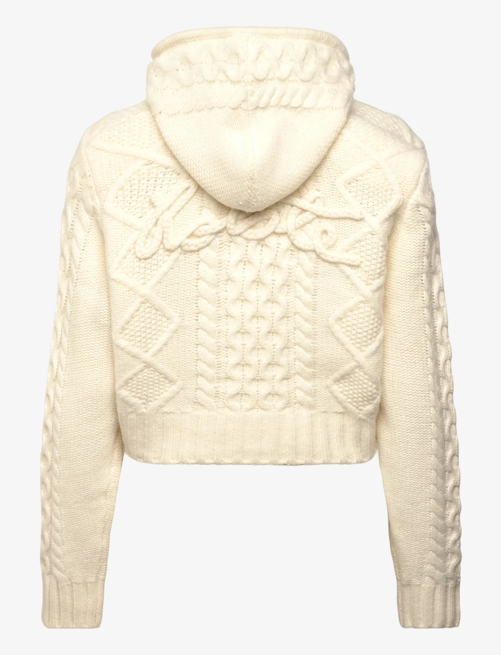 ROTATE Birger Christensen - KNIT CABLE ZIP CARDIGAN - cardigans - egret - 2