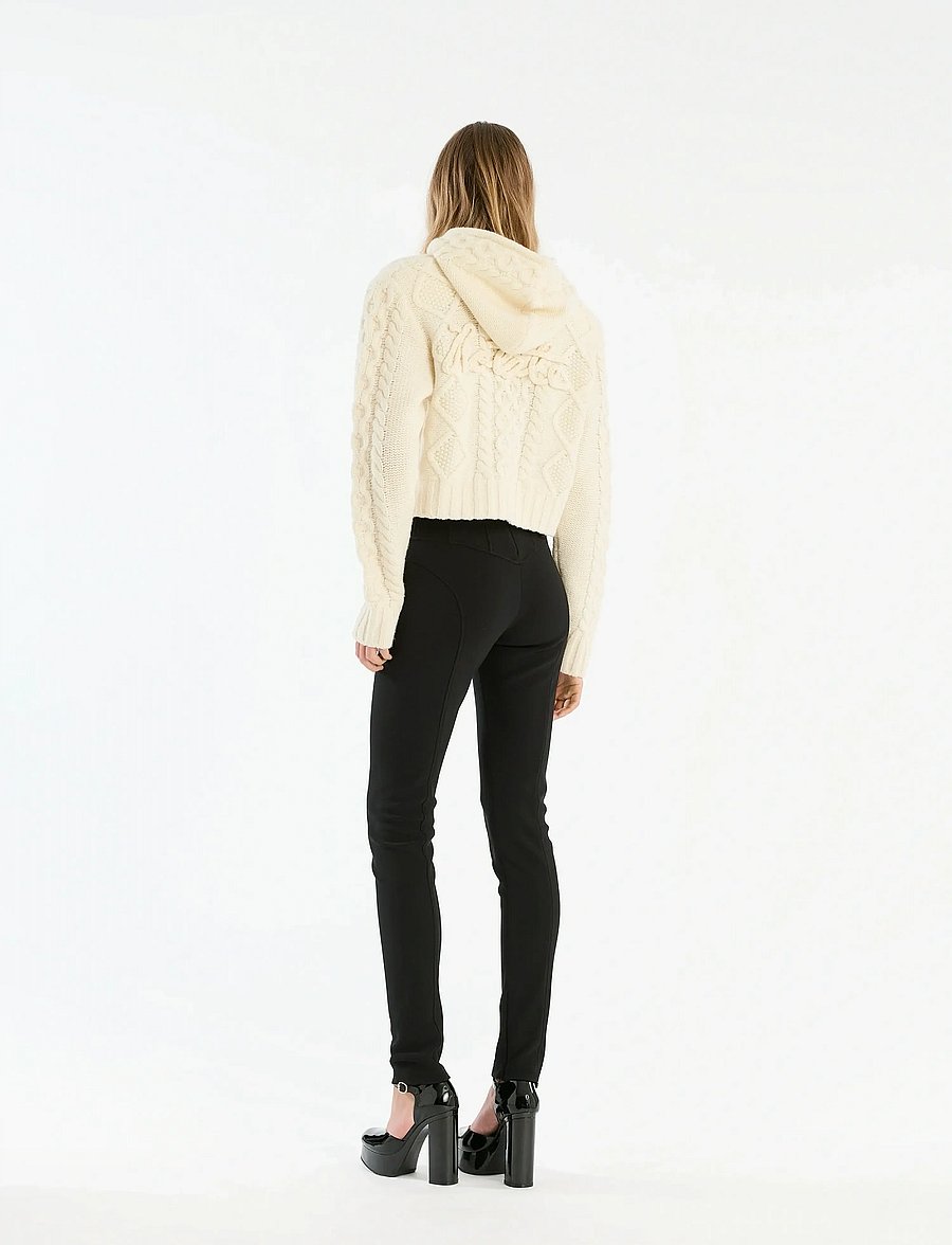 ROTATE - KNIT CABLE ZIP CARDIGAN - neuletakit - egret - 4
