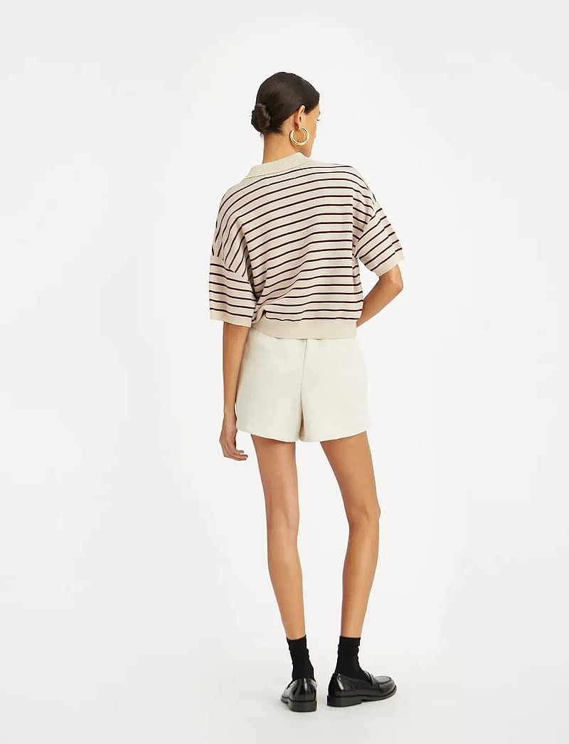 ROTATE - SLINKY KNIT POLO - poloer - oatmeal comb. - 3