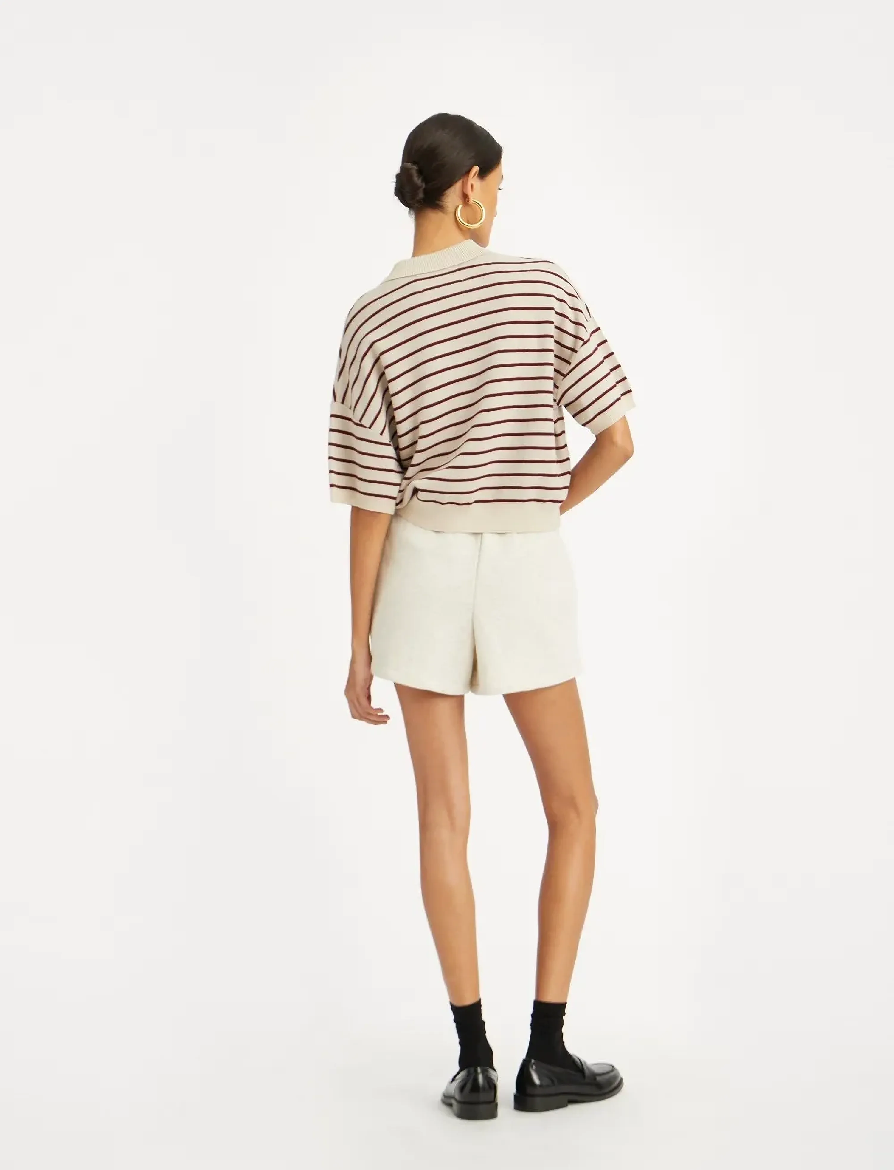 ROTATE - SLINKY KNIT POLO - pikéer - oatmeal comb. - 3