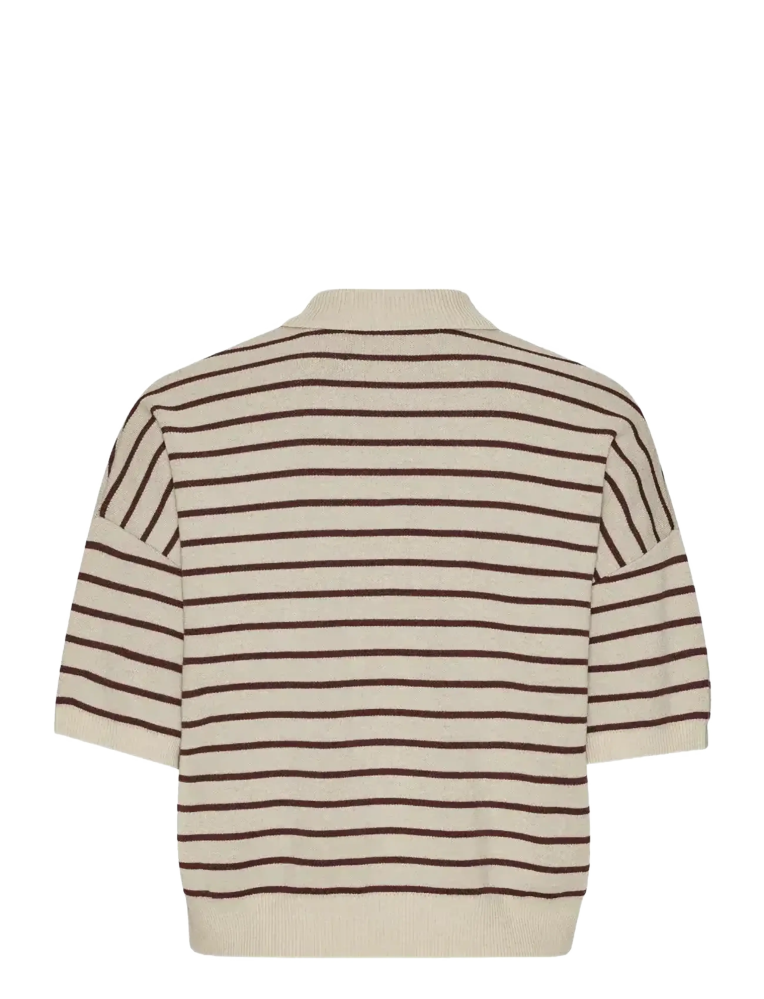 ROTATE - SLINKY KNIT POLO - poloshirts - oatmeal comb. - 2