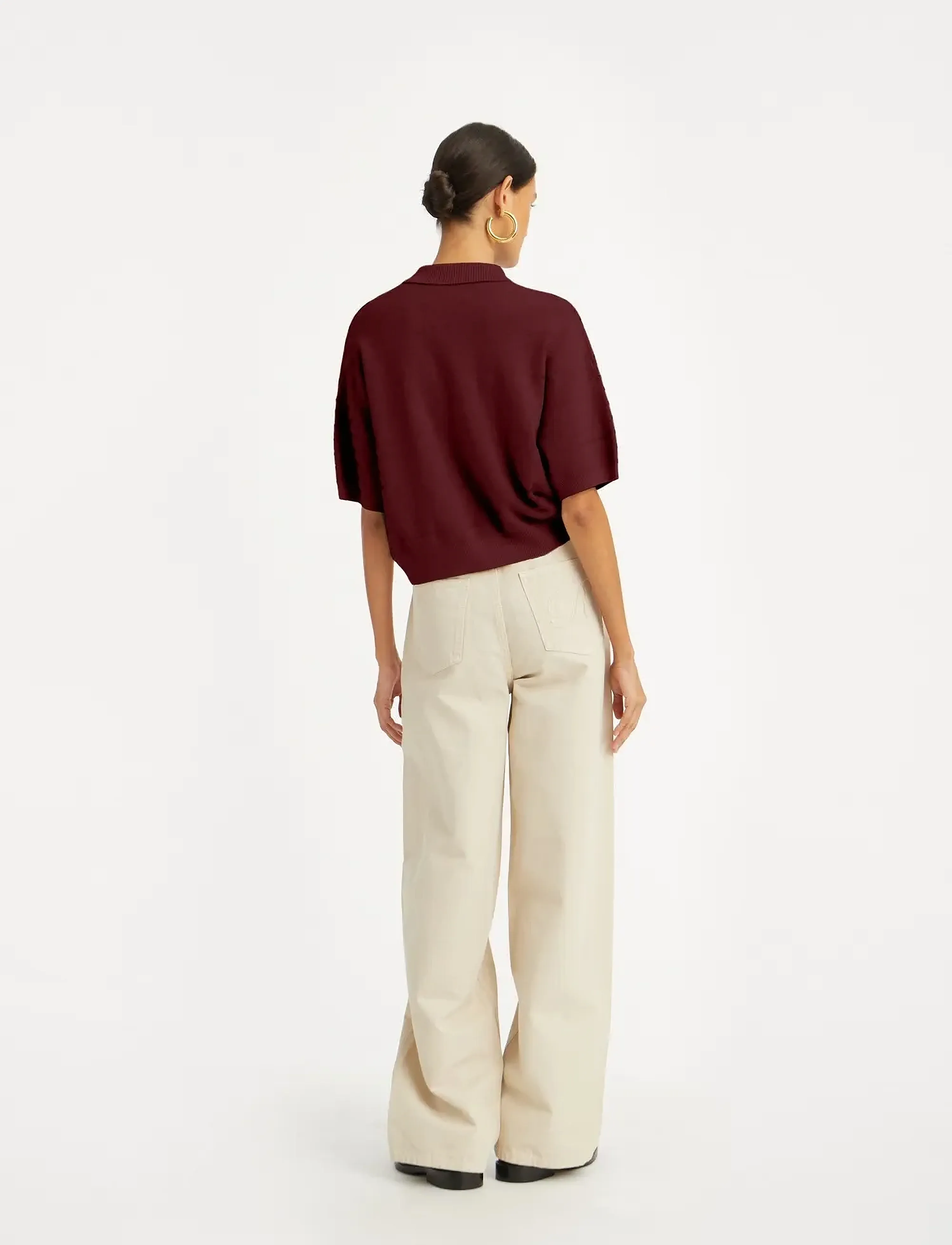 ROTATE - SLINKY KNIT POLO - polosärgid - zinfandel - 4