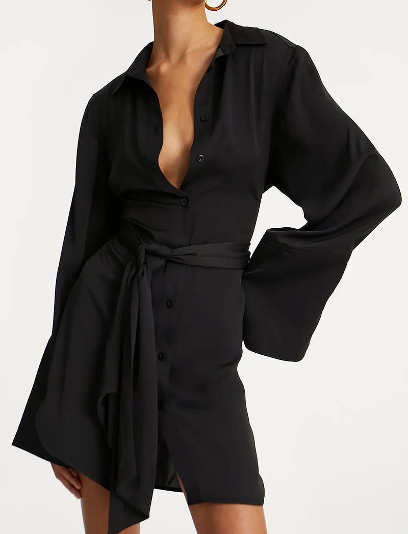 ROTATE Satin Tie Shirt Dress (OTA114334100) - Short Dresses - Boozt.com ROTATE Satin Tie Shirt Dress (OTA114334100) - Short Dresses - Boozt.com