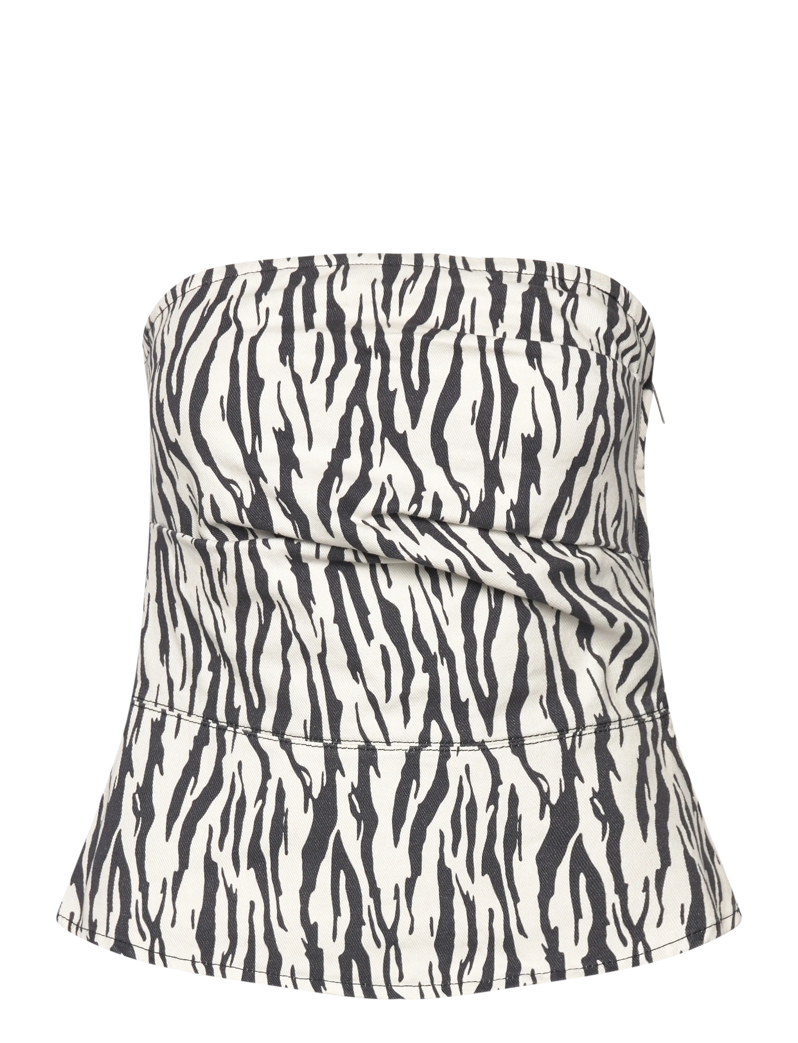 PRINTED DENIM TOP - EGRET COMB.