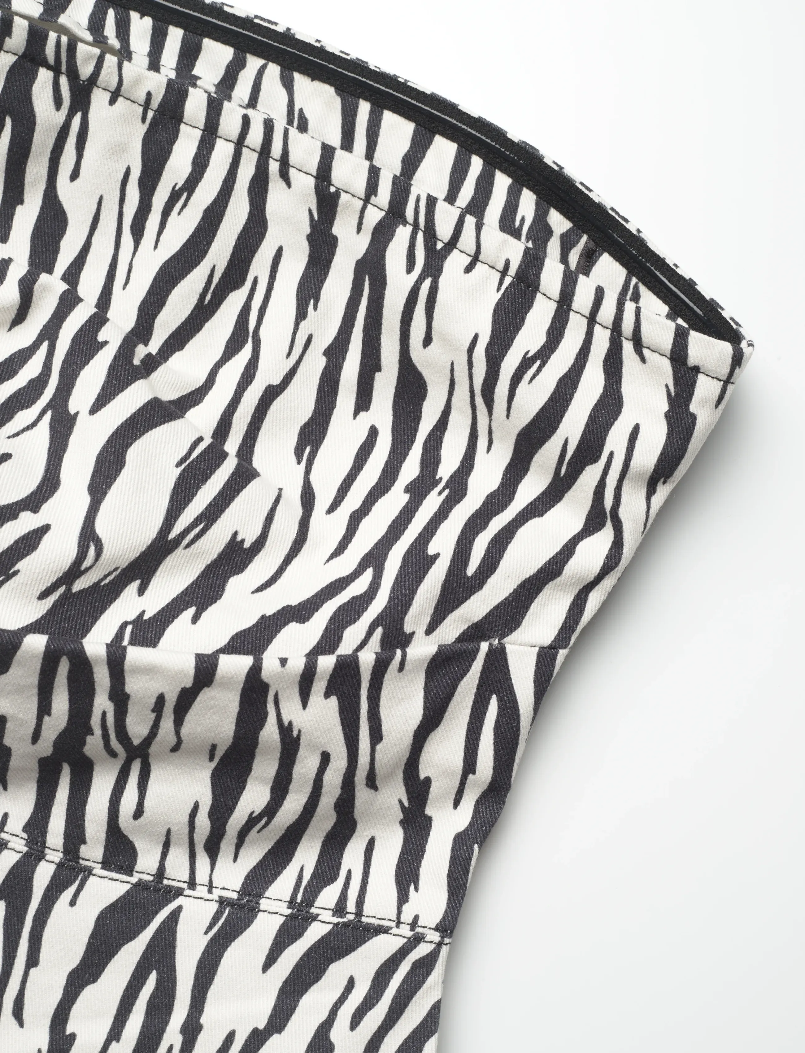 ROTATE Birger Christensen - PRINTED DENIM TOP - egret comb. - 3