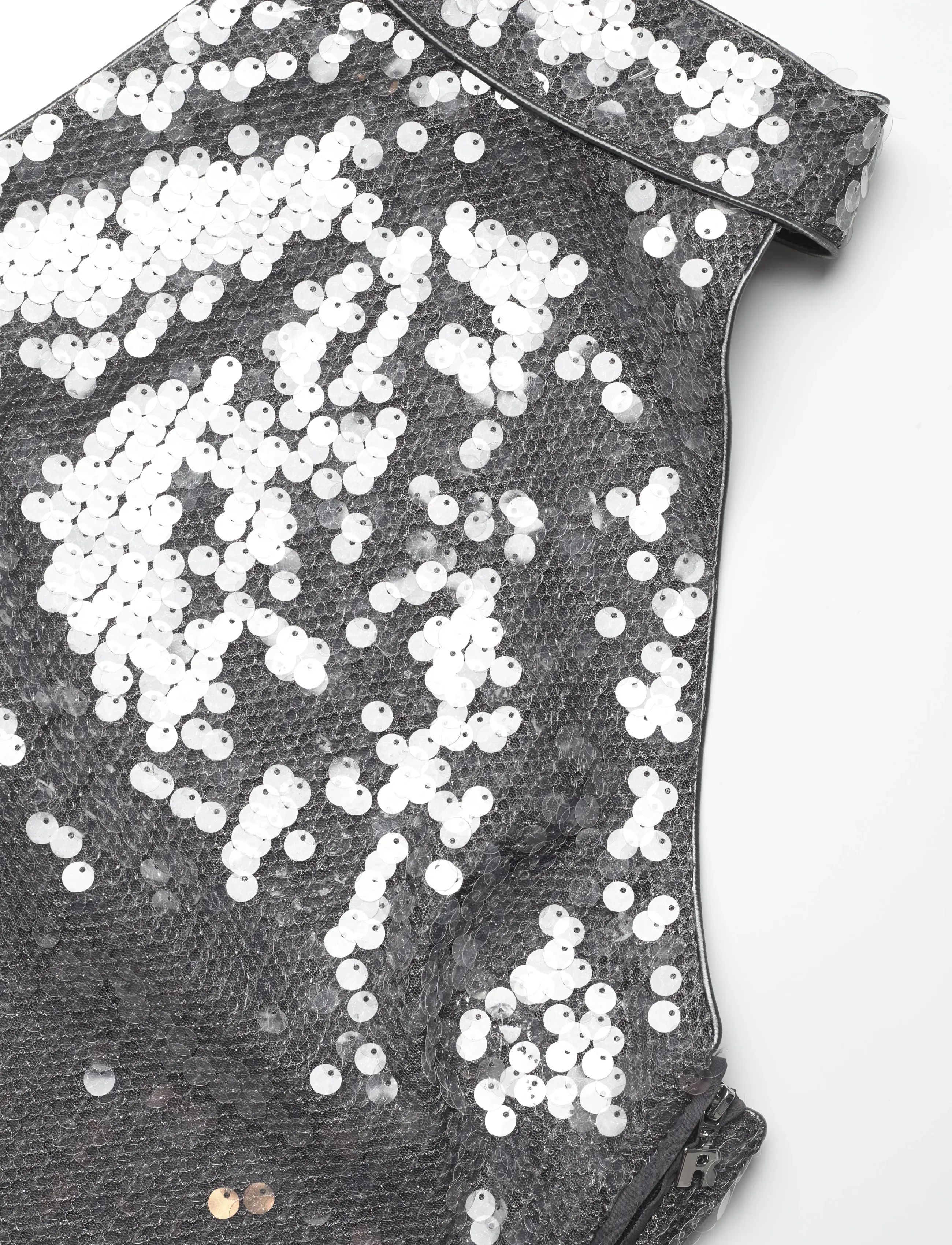 ROTATE - NET SEQUIN HALTERNECK - blackened  pearl (dark gray) - 2