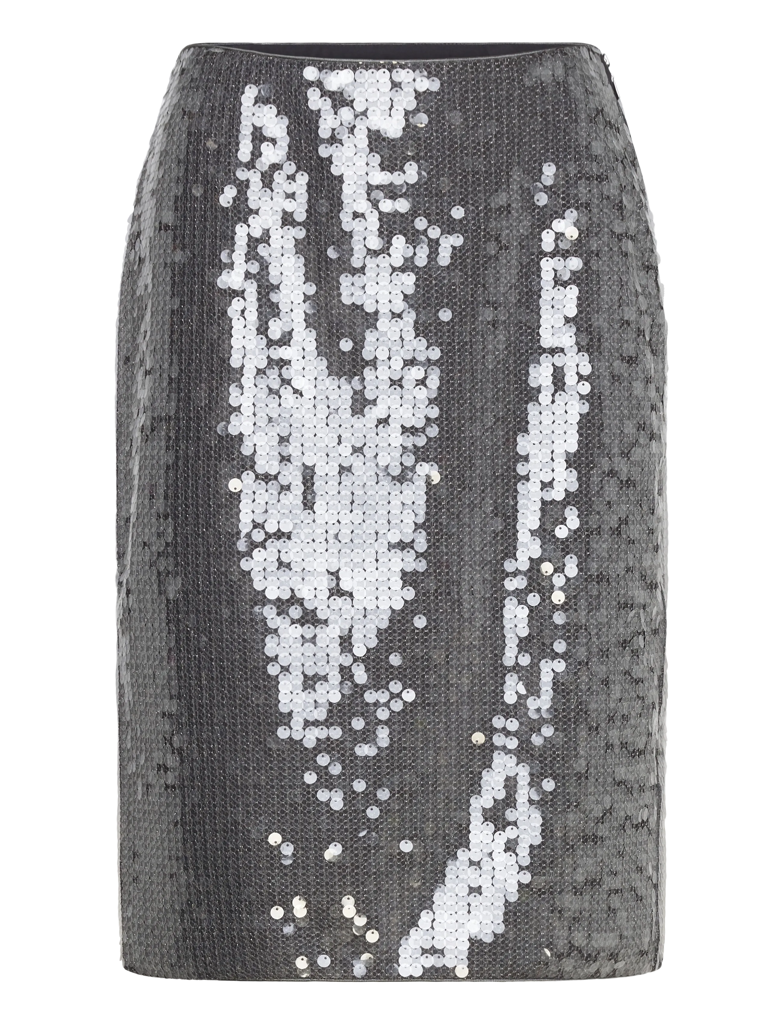 ROTATE Net Sequin Midi Skirt, 38, Röcke, Grau - Knee-length & Frauen