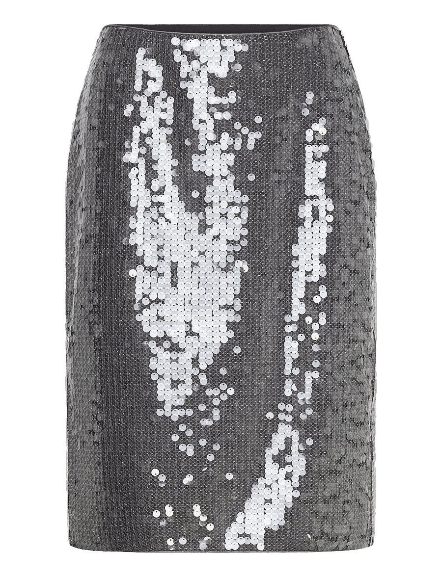 ROTATE - NET SEQUIN MIDI SKIRT - paillet nederdele - blackened pearl (dark gray) - 0