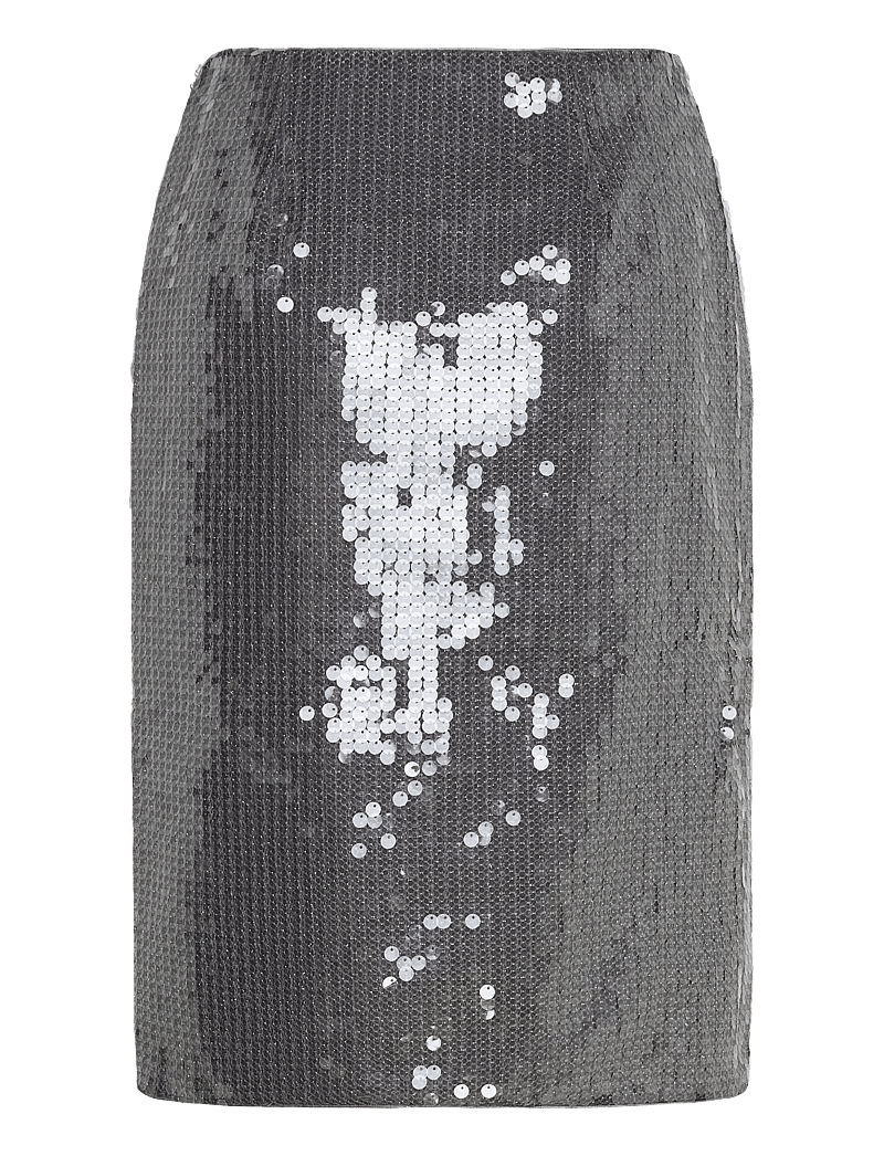 ROTATE Birger Christensen - NET SEQUIN MIDI SKIRT - paljettkjolar - blackened pearl (dark gray) - 1