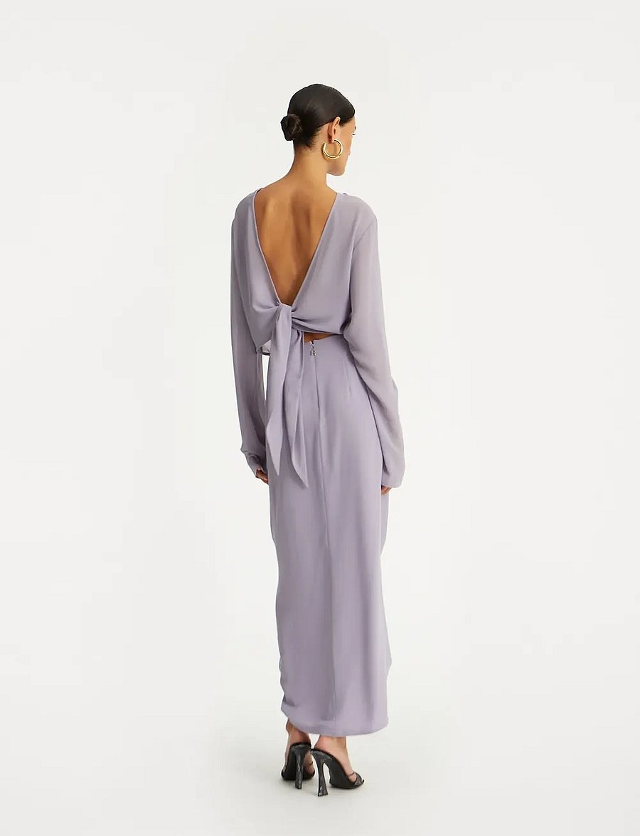 ROTATE - CREPE KNOT SKIRT - lavender aura - 4