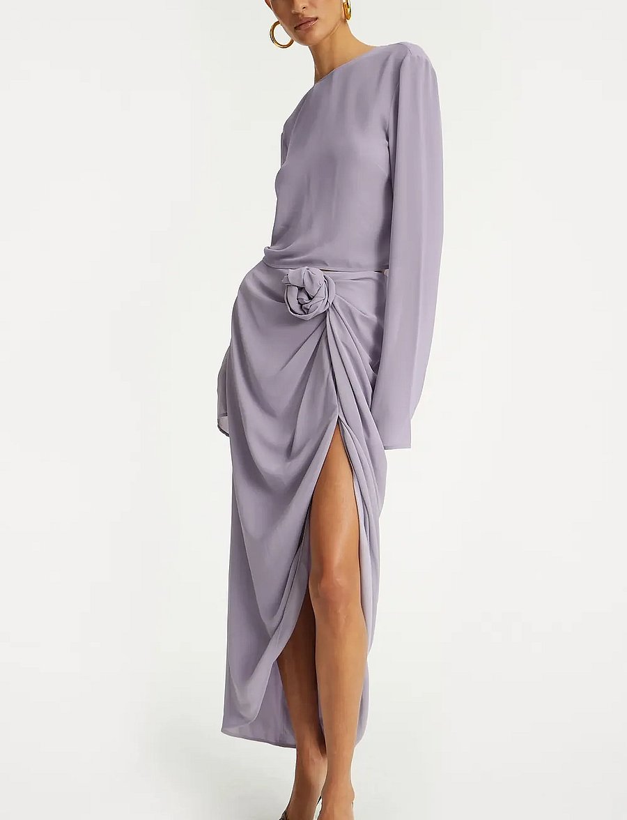 ROTATE - CREPE KNOT SKIRT - lavender aura - 5