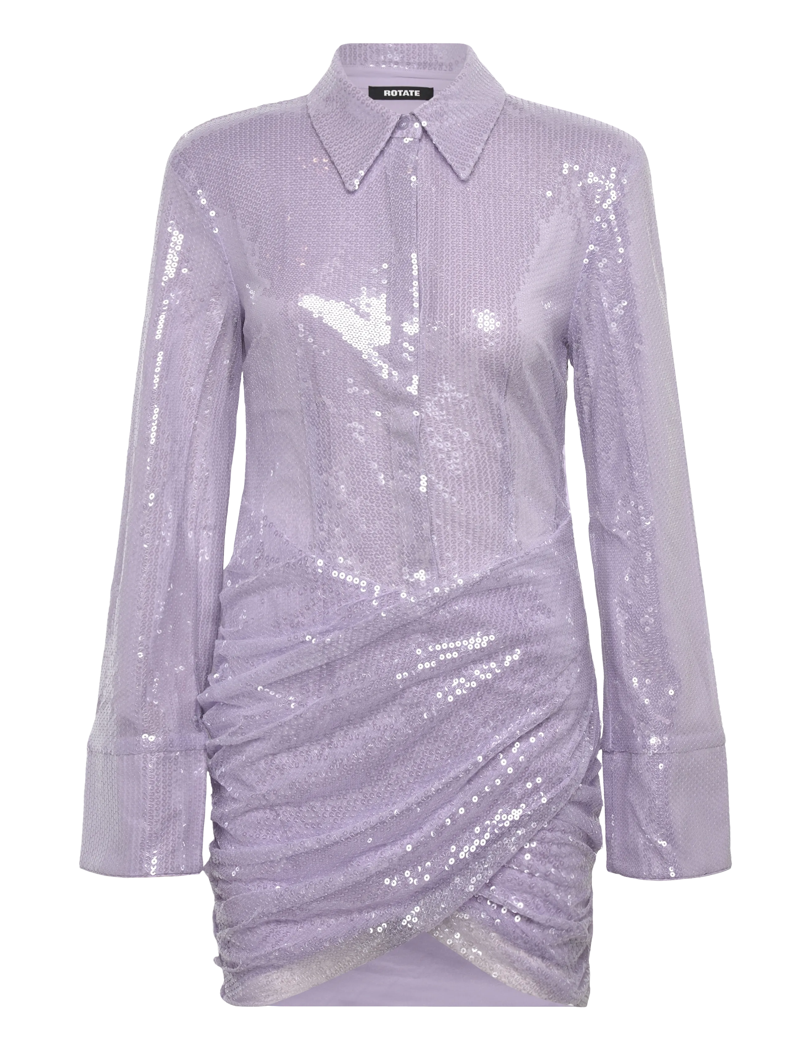 ROTATE Birger Christensen SEQUIN MINI DRESS - Sequin Dresses - MISTY LILAC / purple