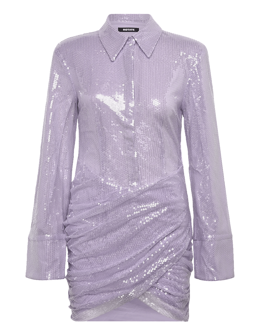 ROTATE - SEQUIN MINI DRESS - cocktail dresses - misty lilac - 0