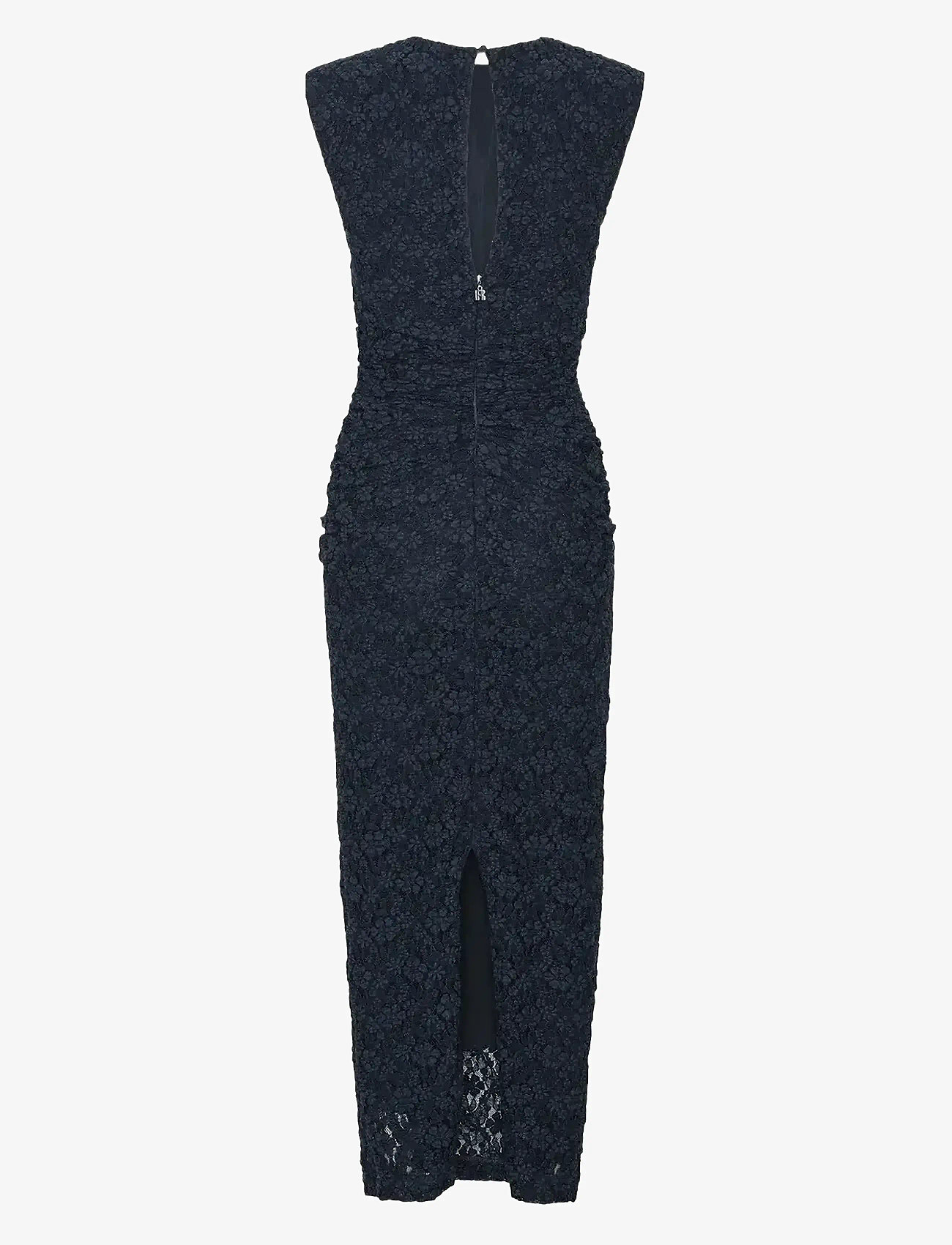 ROTATE - LACE LONG MIDI DRESS - navy blazer - 2