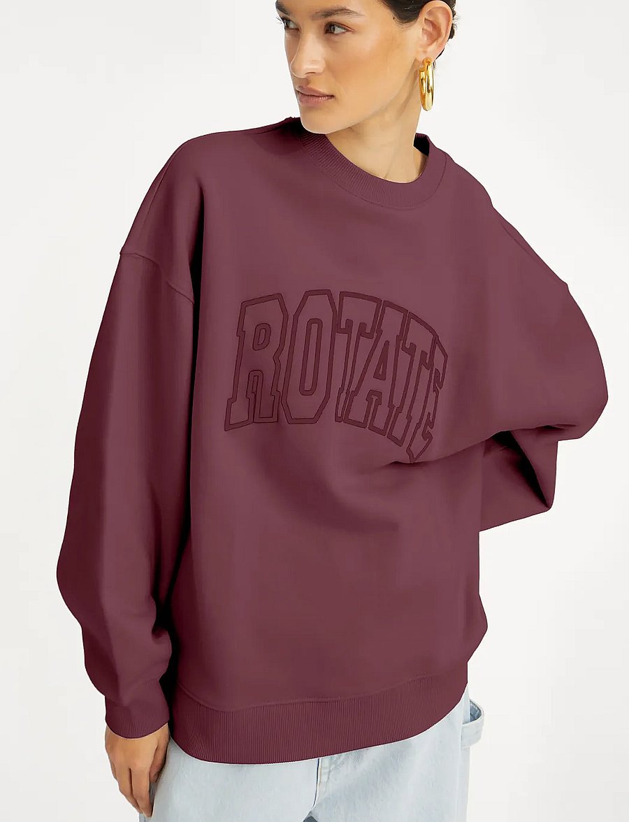 ROTATE - HEAVY SWEAT CREWNECK - speciella tillfällen - zinfandel - 0