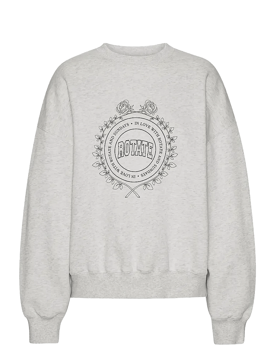 ROTATE - HEAVY SWEAT CREWNECK - white melange - 1
