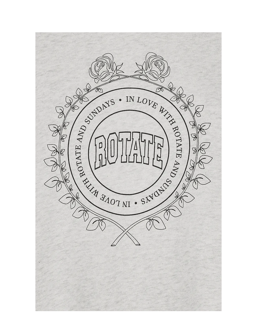 ROTATE - HEAVY SWEAT CREWNECK - white melange - 4